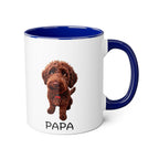 Papa — 11oz Accent Coffee Cup with Chocolate Doodle Design