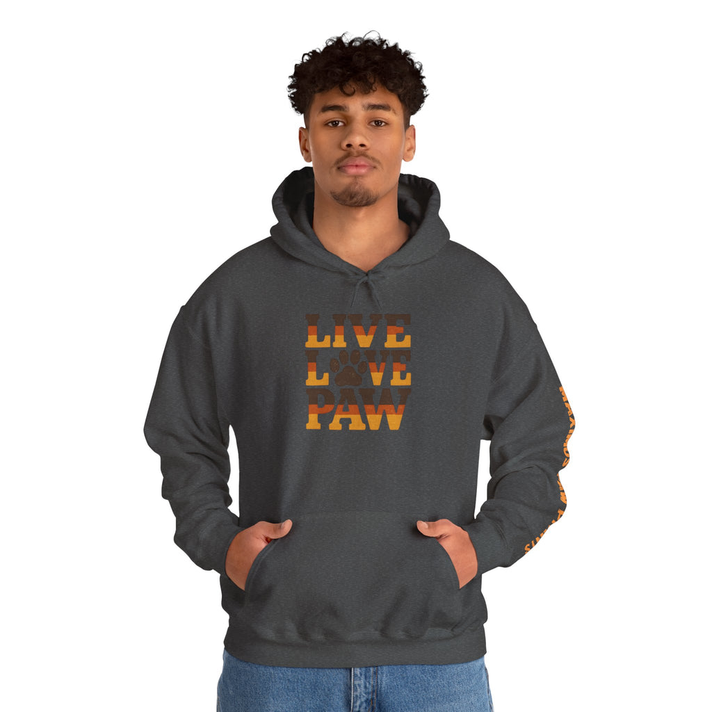 Live Love Paw Hoodie | Funny Pet Lover Sweatshirt | Dog Mom Cat Mom Gift