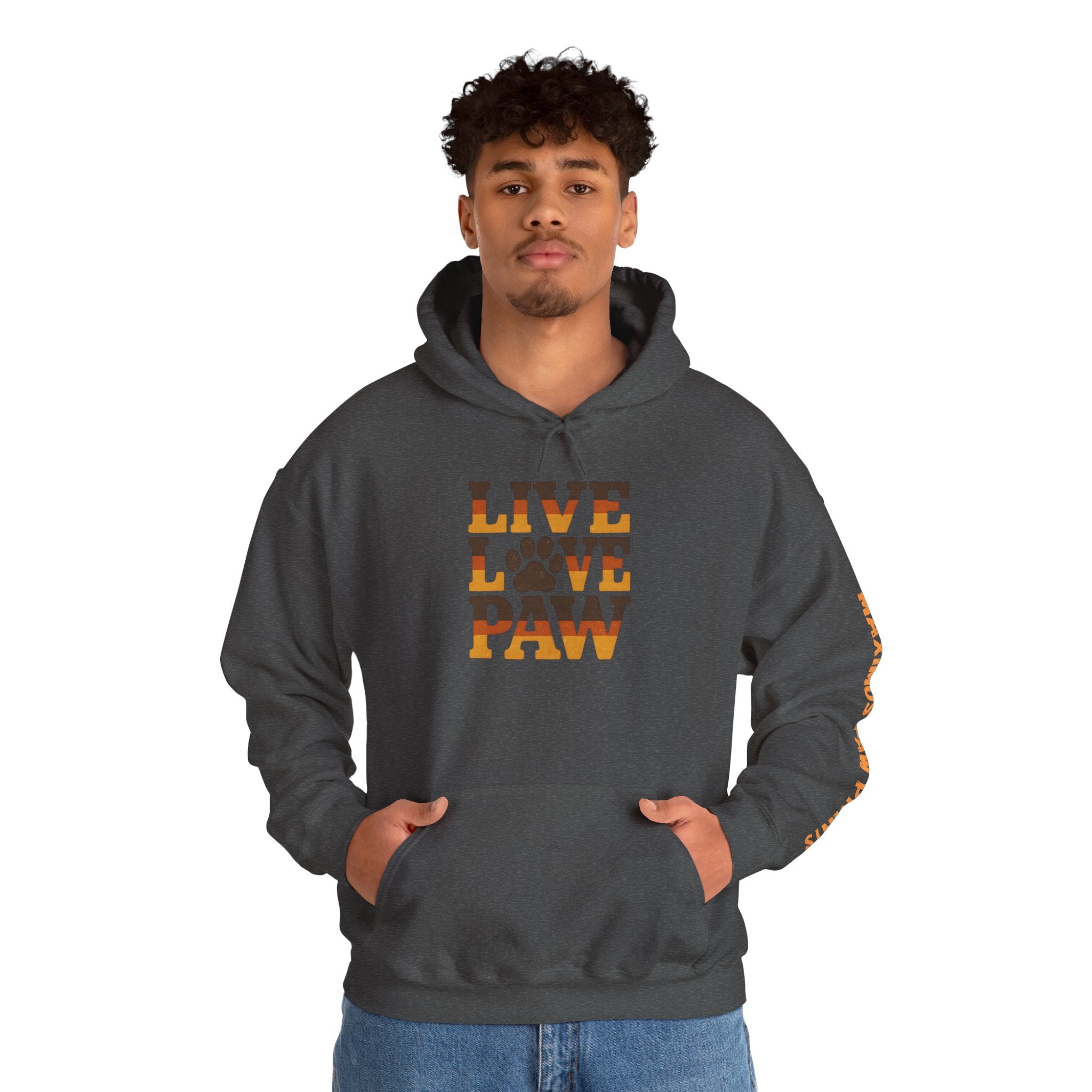 Live Love Paw Hoodie | Funny Pet Lover Sweatshirt | Dog Mom Cat Mom Gift
