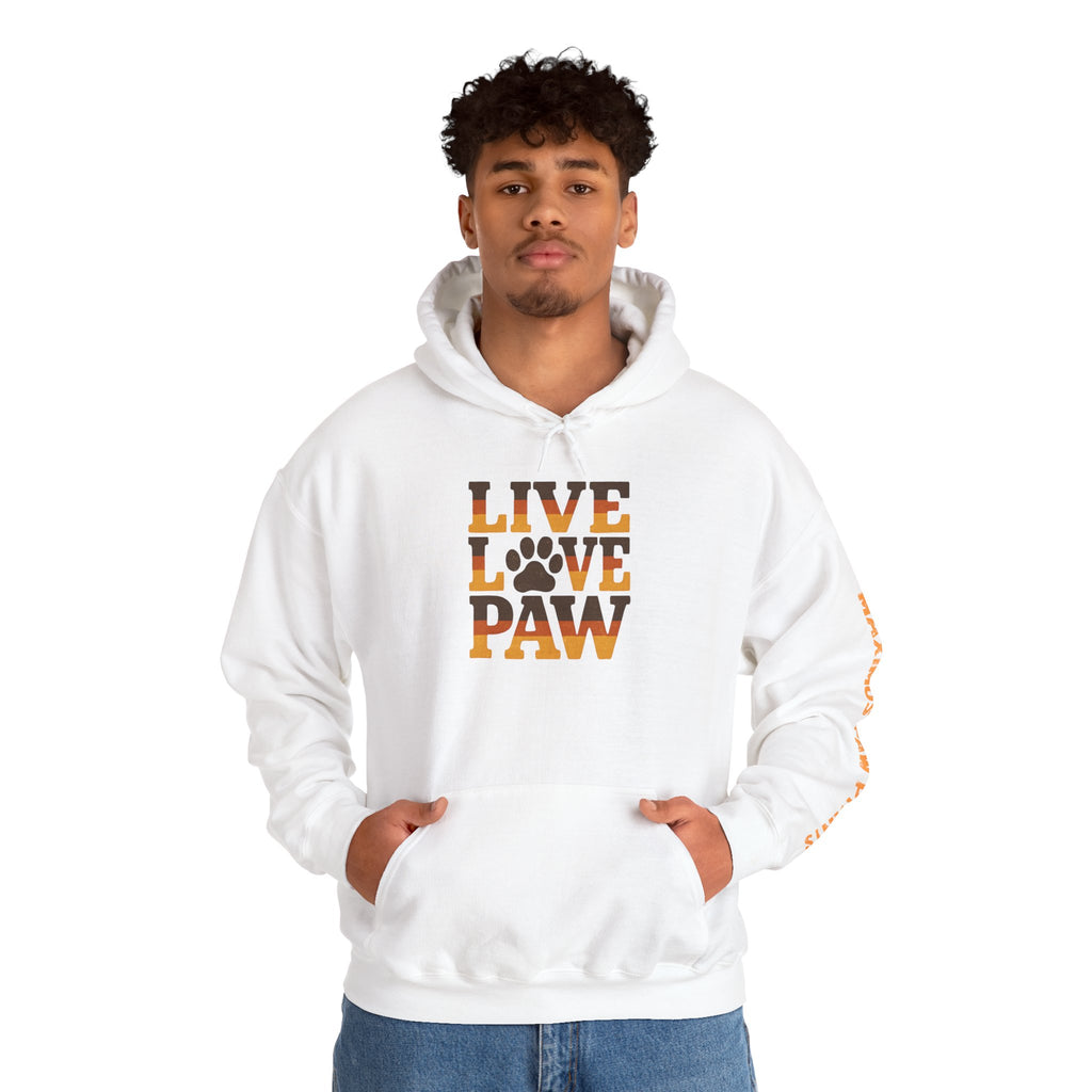Live Love Paw Hoodie | Funny Pet Lover Sweatshirt | Dog Mom Cat Mom Gift