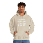 This Human Belongs To Me Hoodie | Funny Pet Lover Sweatshirt | Dog Mom Cat Mom Gift