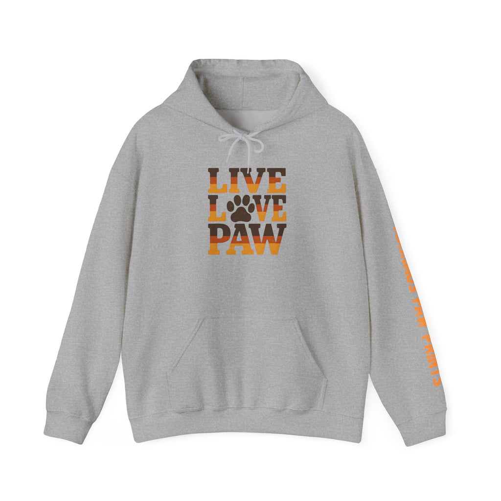 Live Love Paw Hoodie | Funny Pet Lover Sweatshirt | Dog Mom Cat Mom Gift