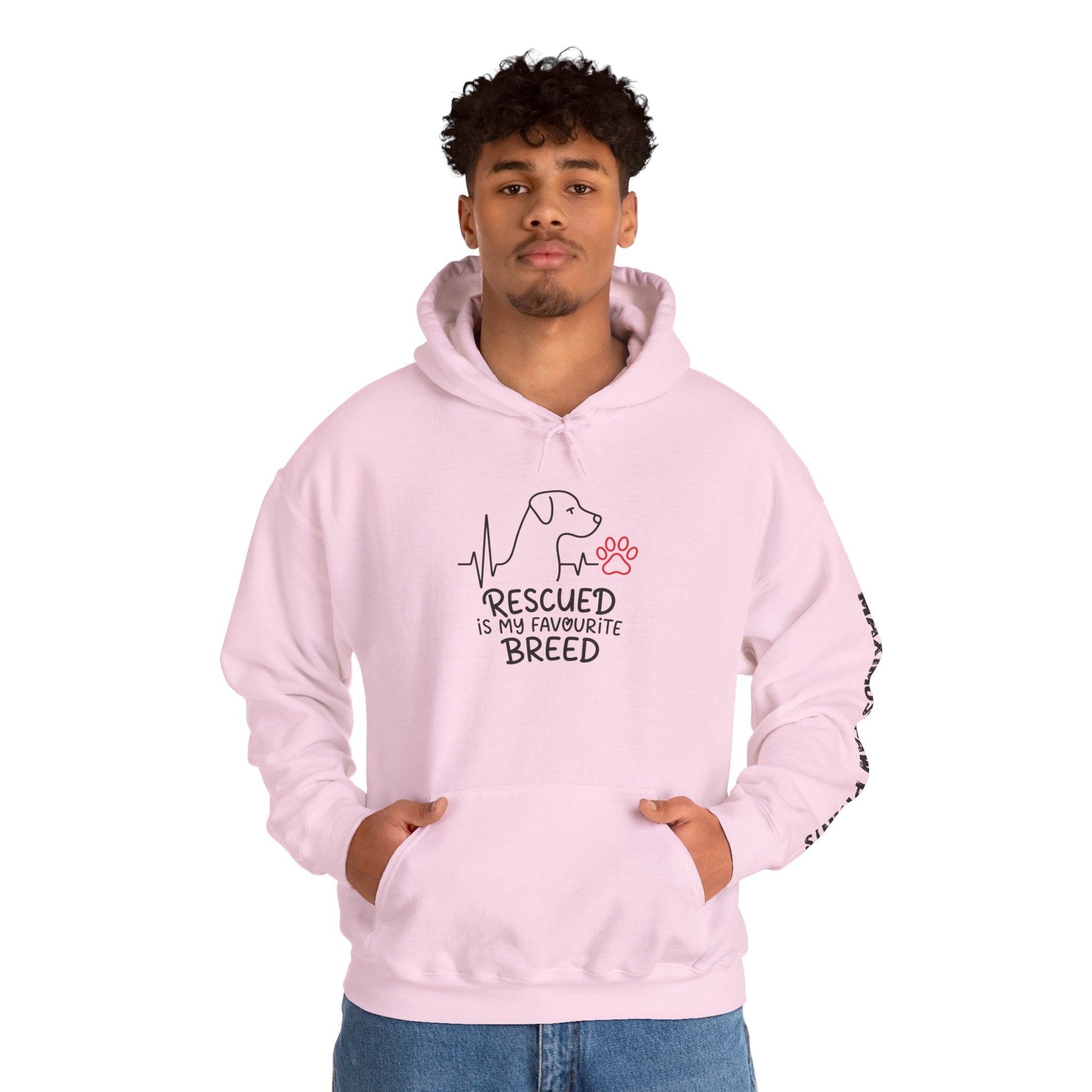 Rescued is My Favourite Breed Hoodie | Rescue Dog Lover Sweatshirt | Adopt Don't Shop Gift