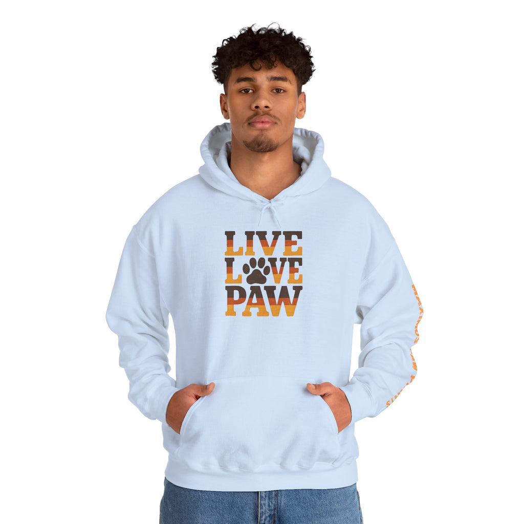 Live Love Paw Hoodie | Funny Pet Lover Sweatshirt | Dog Mom Cat Mom Gift