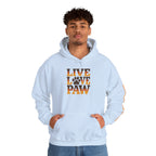 Live Love Paw Hoodie | Funny Pet Lover Sweatshirt | Dog Mom Cat Mom Gift