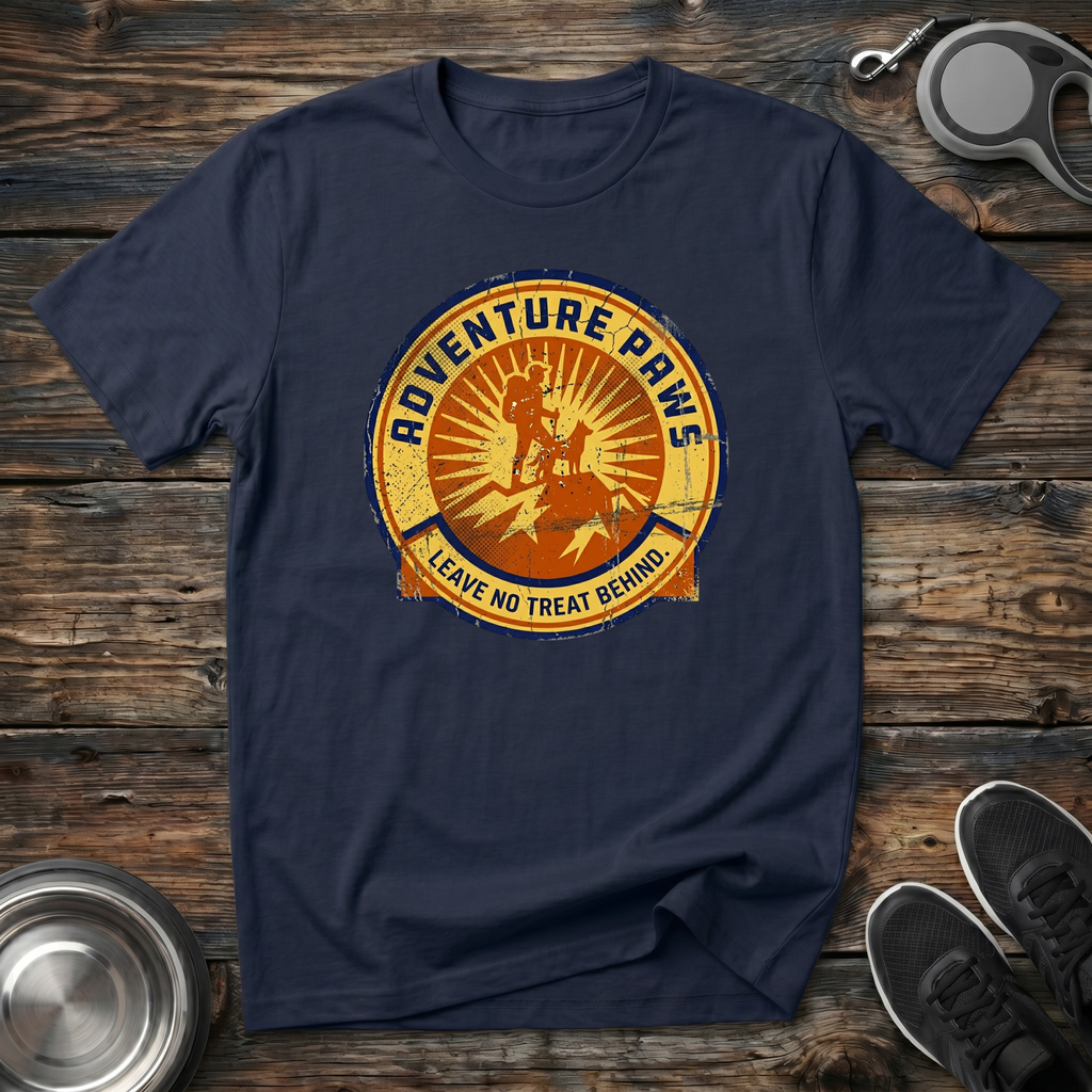 Adventure Paws Leave No Treat Behind T-Shirt | Funny Hiking Dog Lover Tee | Dog Mom Gift