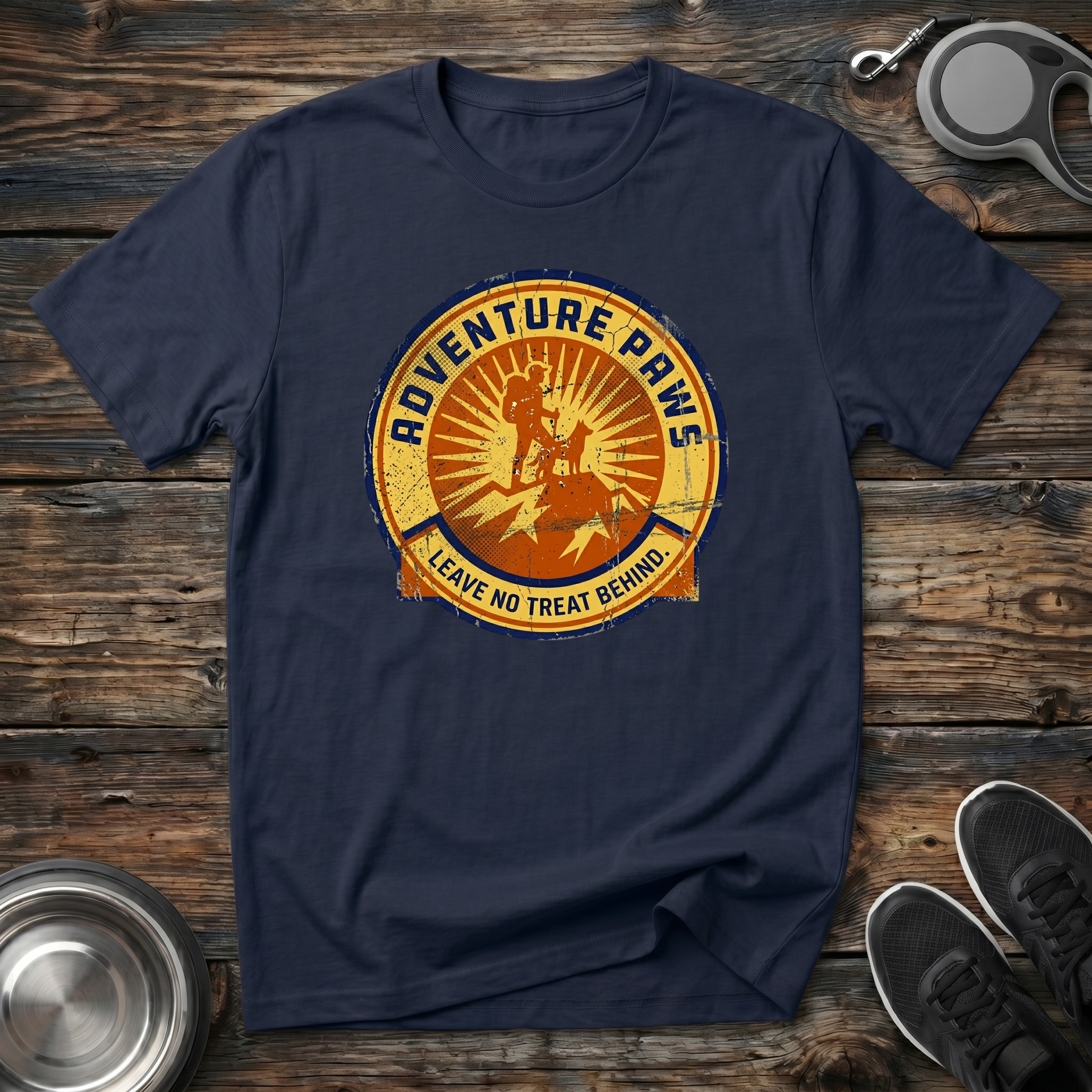 Adventure Paws Leave No Treat Behind T-Shirt | Funny Hiking Dog Lover Tee | Dog Mom Gift