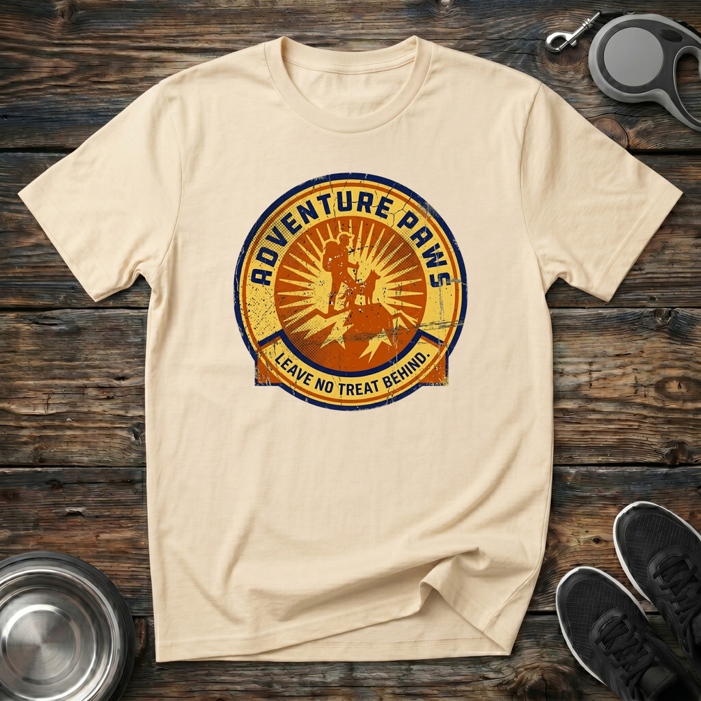 Adventure Paws Leave No Treat Behind T-Shirt | Funny Hiking Dog Lover Tee | Dog Mom Gift