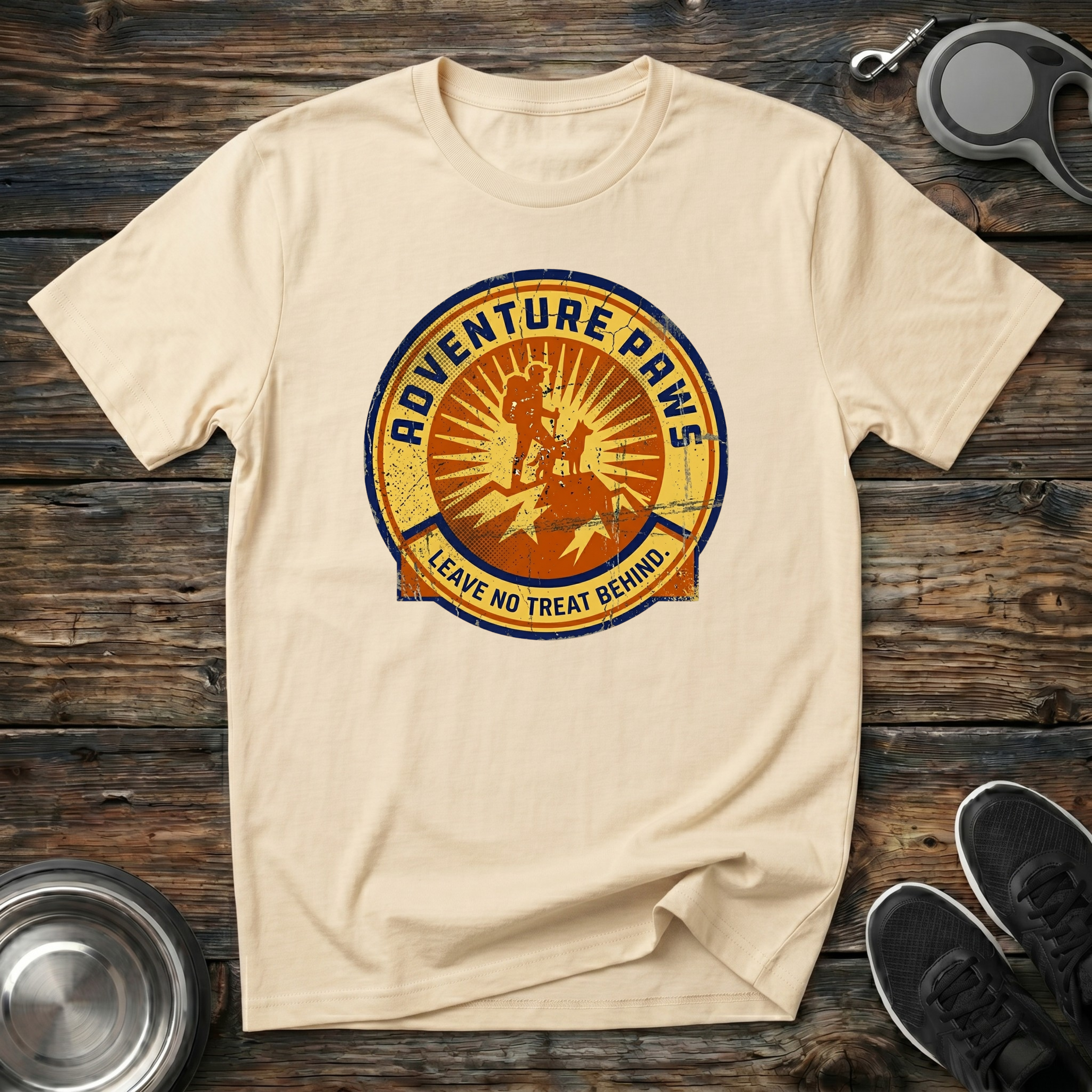 Adventure Paws Leave No Treat Behind T-Shirt | Funny Hiking Dog Lover Tee | Dog Mom Gift