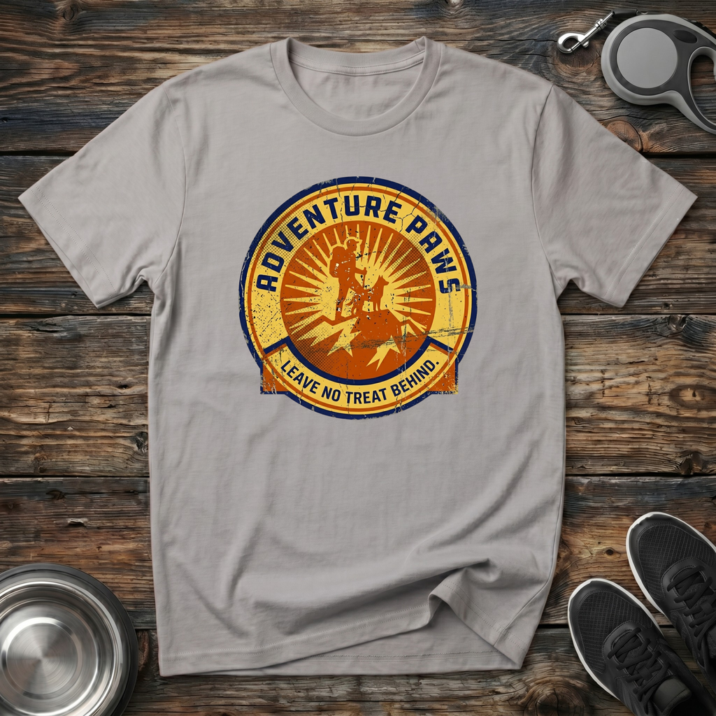 Adventure Paws Leave No Treat Behind T-Shirt | Funny Hiking Dog Lover Tee | Dog Mom Gift