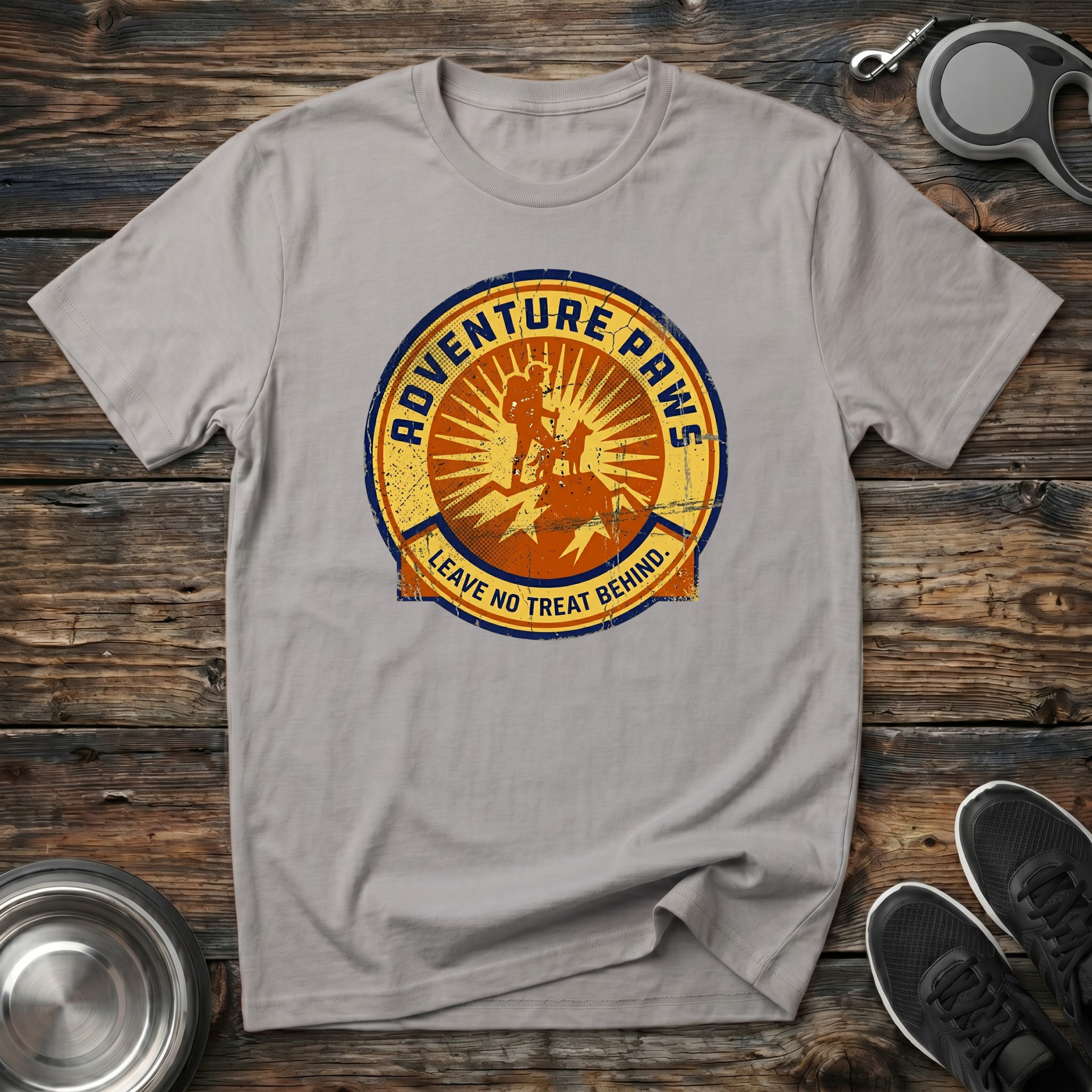 Adventure Paws Leave No Treat Behind T-Shirt | Funny Hiking Dog Lover Tee | Dog Mom Gift
