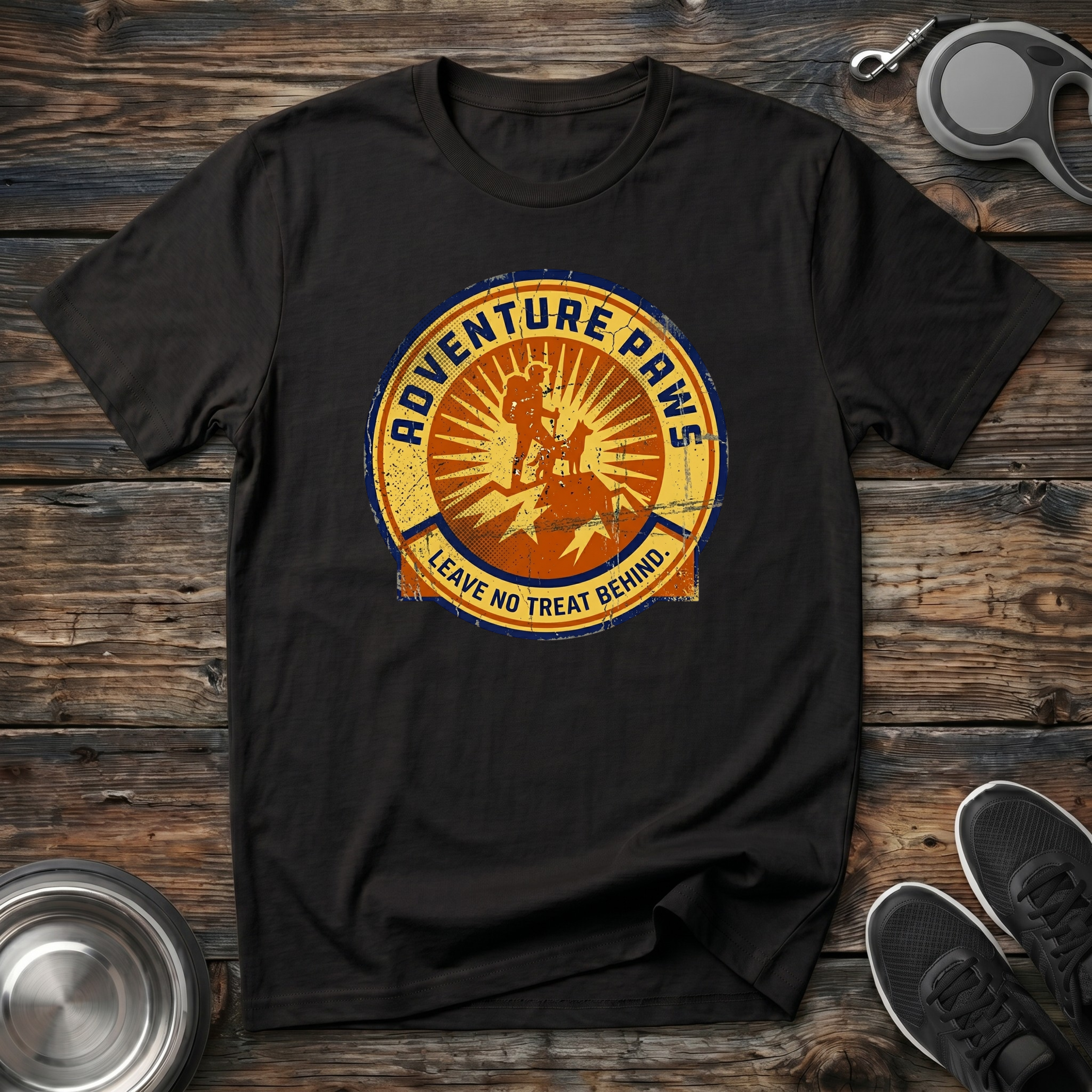 Adventure Paws Leave No Treat Behind T-Shirt | Funny Hiking Dog Lover Tee | Dog Mom Gift