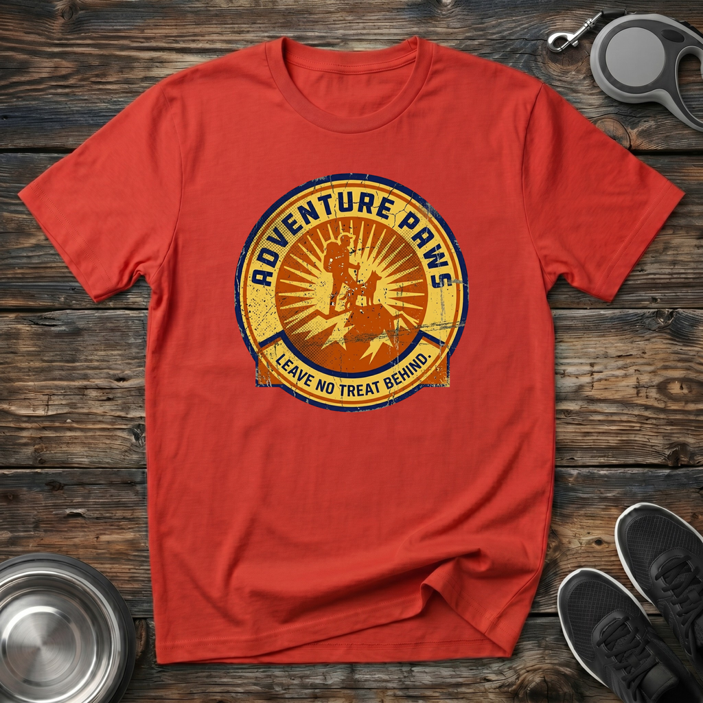 Adventure Paws Leave No Treat Behind T-Shirt | Funny Hiking Dog Lover Tee | Dog Mom Gift