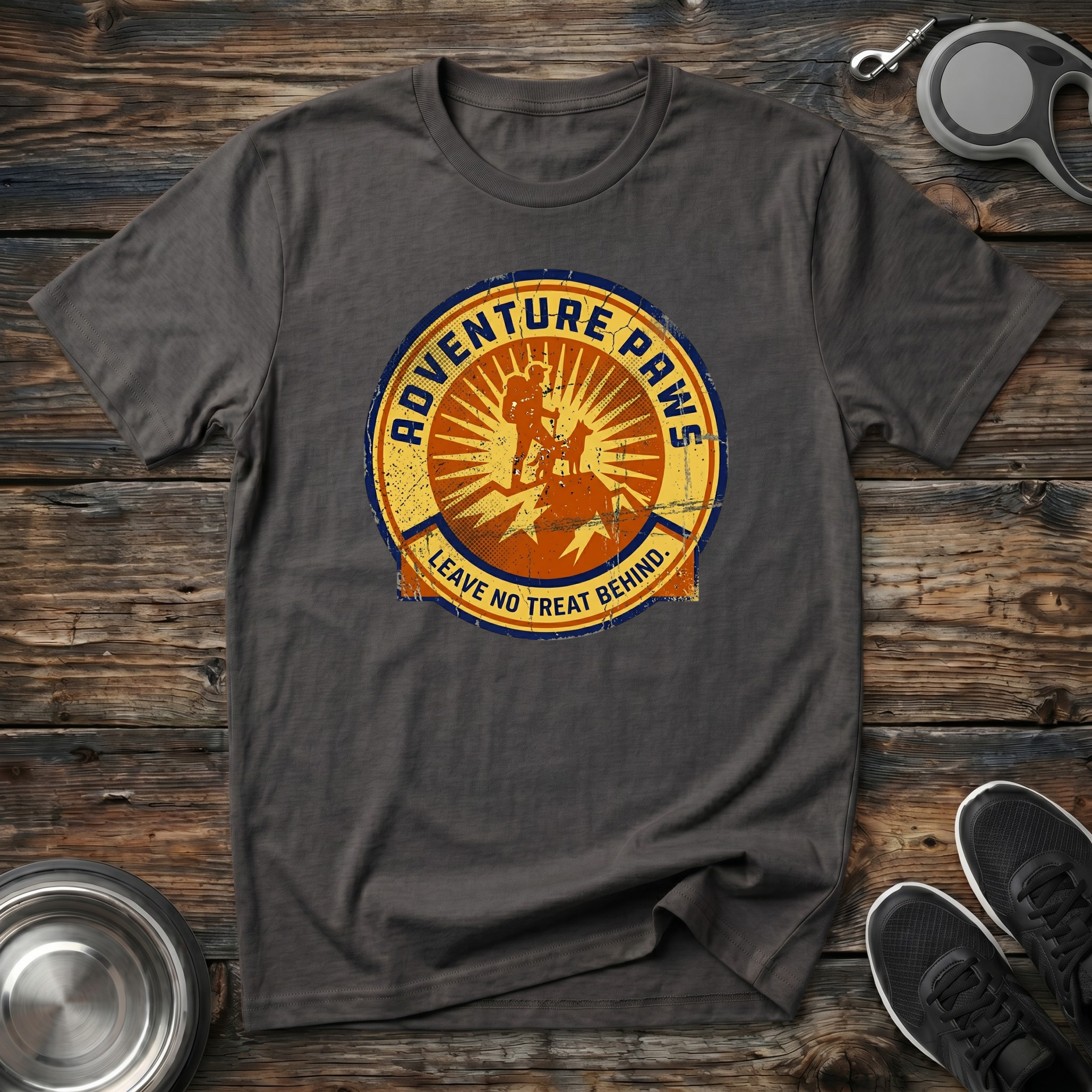 Adventure Paws Leave No Treat Behind T-Shirt | Funny Hiking Dog Lover Tee | Dog Mom Gift
