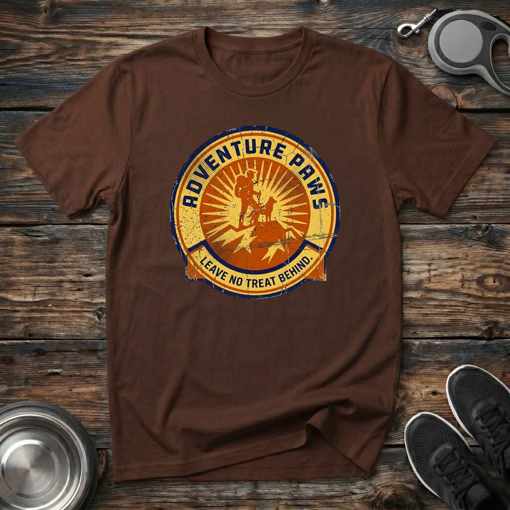 Adventure Paws Leave No Treat Behind T-Shirt | Funny Hiking Dog Lover Tee | Dog Mom Gift
