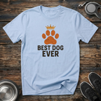 Best Dog Ever Crowned Paw Print T-Shirt – Funny Dog Lover Graphic Tee for Dog Moms, Dog Dads & Pet Parents