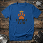 Best Dog Ever Crowned Paw Print T-Shirt – Funny Dog Lover Graphic Tee for Dog Moms, Dog Dads & Pet Parents