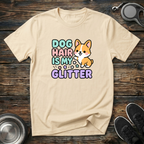Dog Hair Is My Glitter – Cute Corgi Graphic Tee for Dog Moms & Dog Lovers
