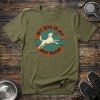 My Dog Is My Best Friend Vintage Badge T-Shirt – Retro Labrador Graphic Tee for Dog Lovers & Loyal Dog Parents