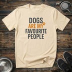 Dogs Are My Favourite People Funny Dog Lover T-Shirt – Bold Graphic Tee for Dog Moms & Dog Dads