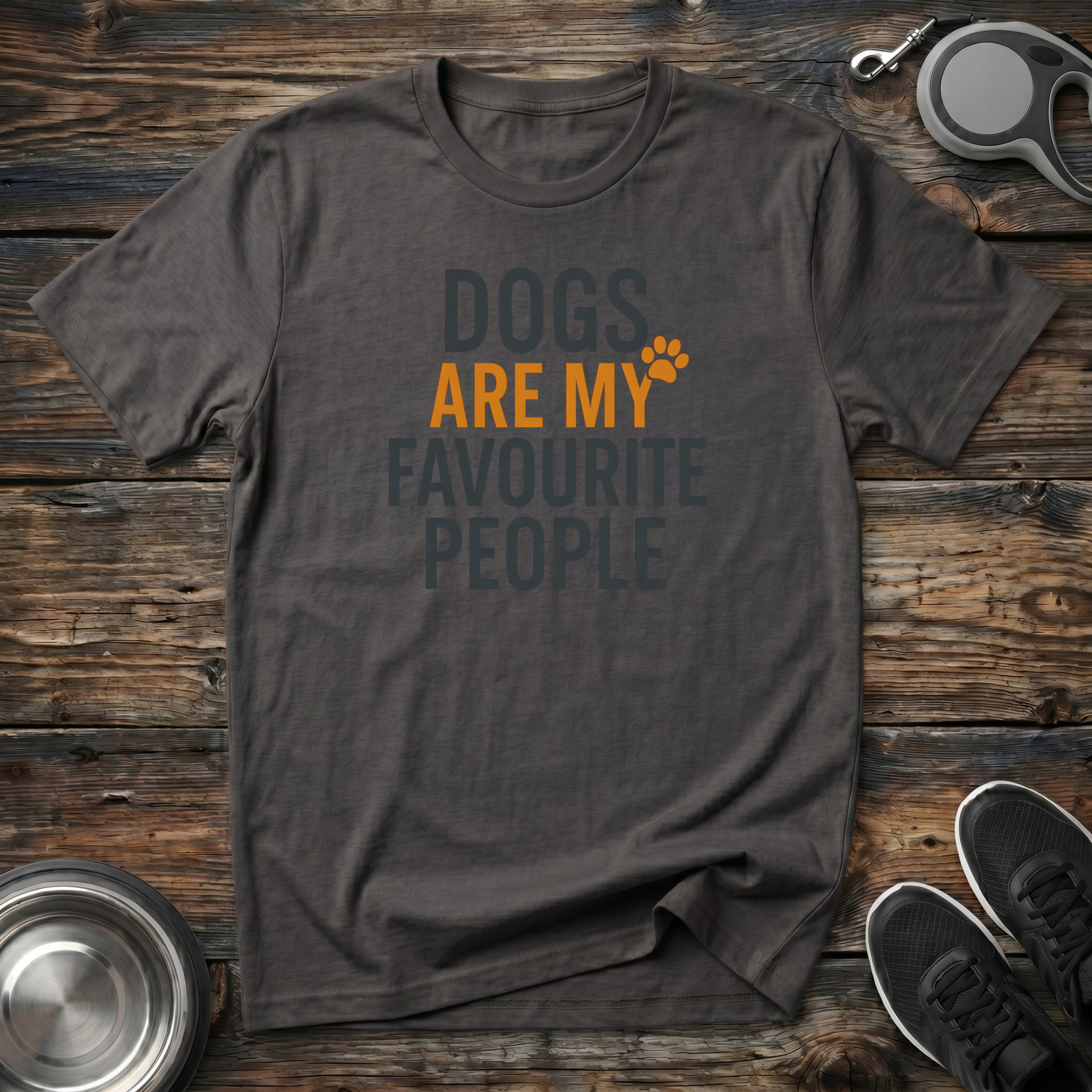 Dogs Are My Favourite People Funny Dog Lover T-Shirt – Bold Graphic Tee for Dog Moms & Dog Dads