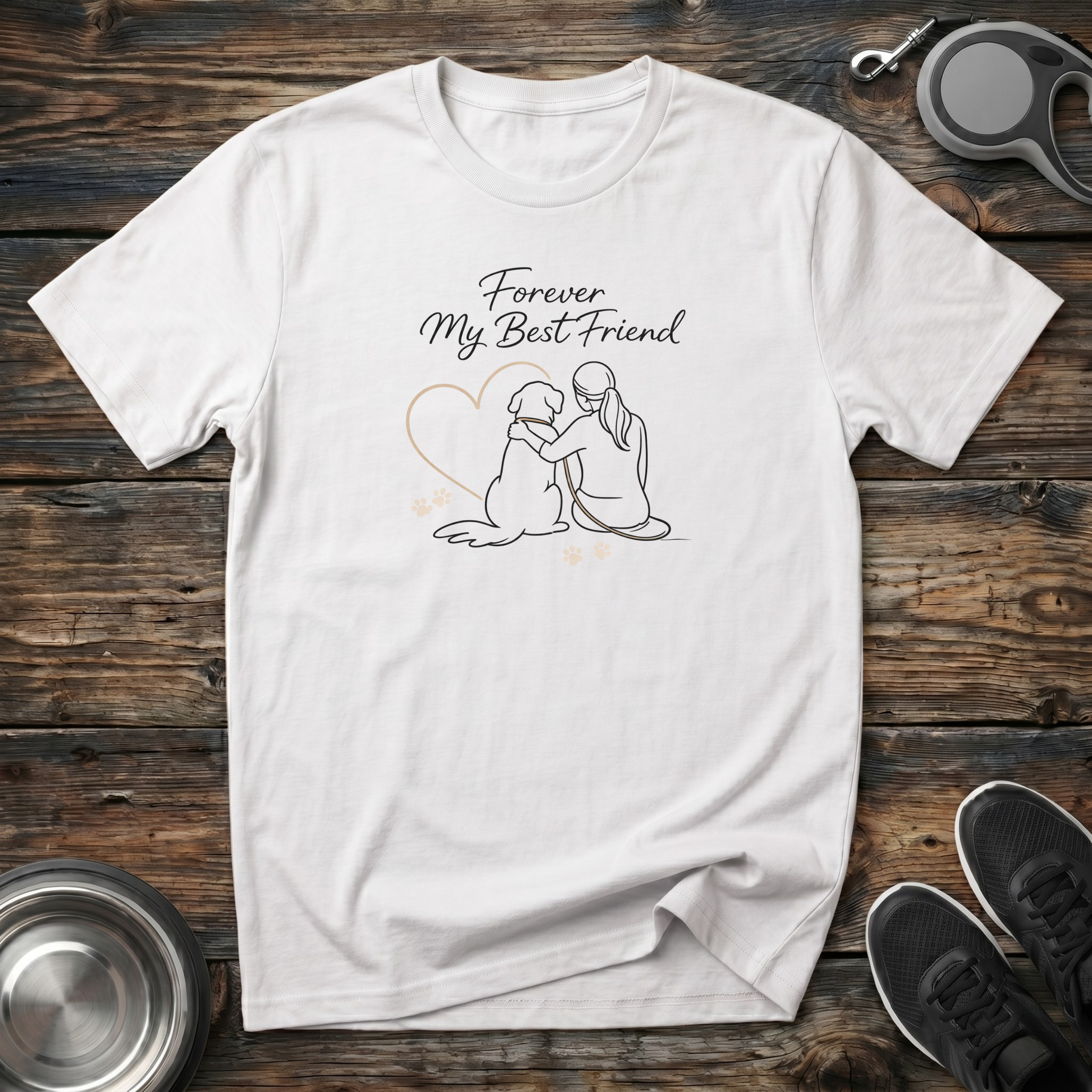 Forever My Best Friend T-Shirt | Elegant Dog Lover Tee | Dog Mom Emotional Gift