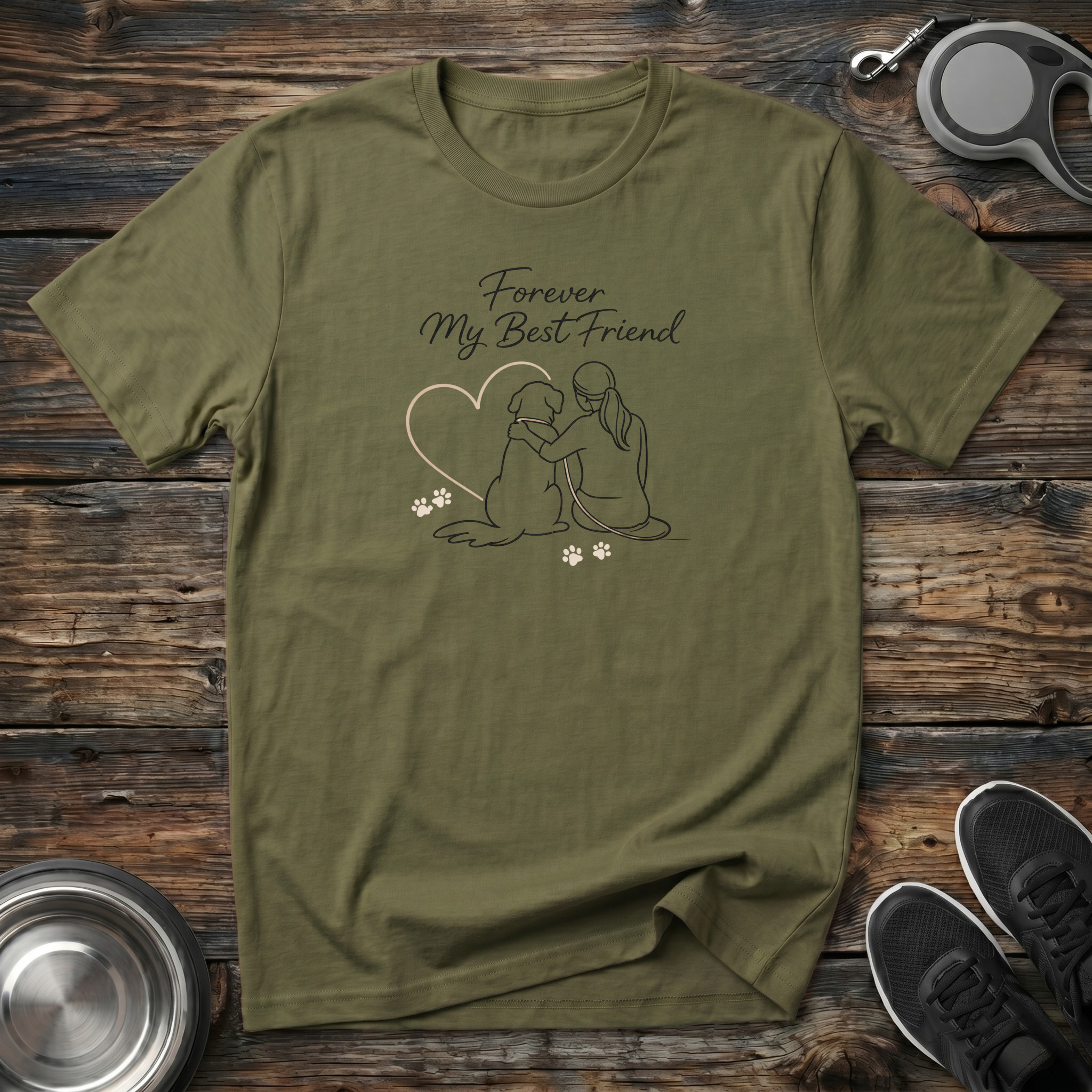 Forever My Best Friend T-Shirt | Elegant Dog Lover Tee | Dog Mom Emotional Gift