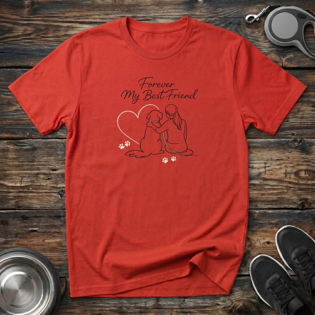 Forever My Best Friend T-Shirt | Elegant Dog Lover Tee | Dog Mom Emotional Gift