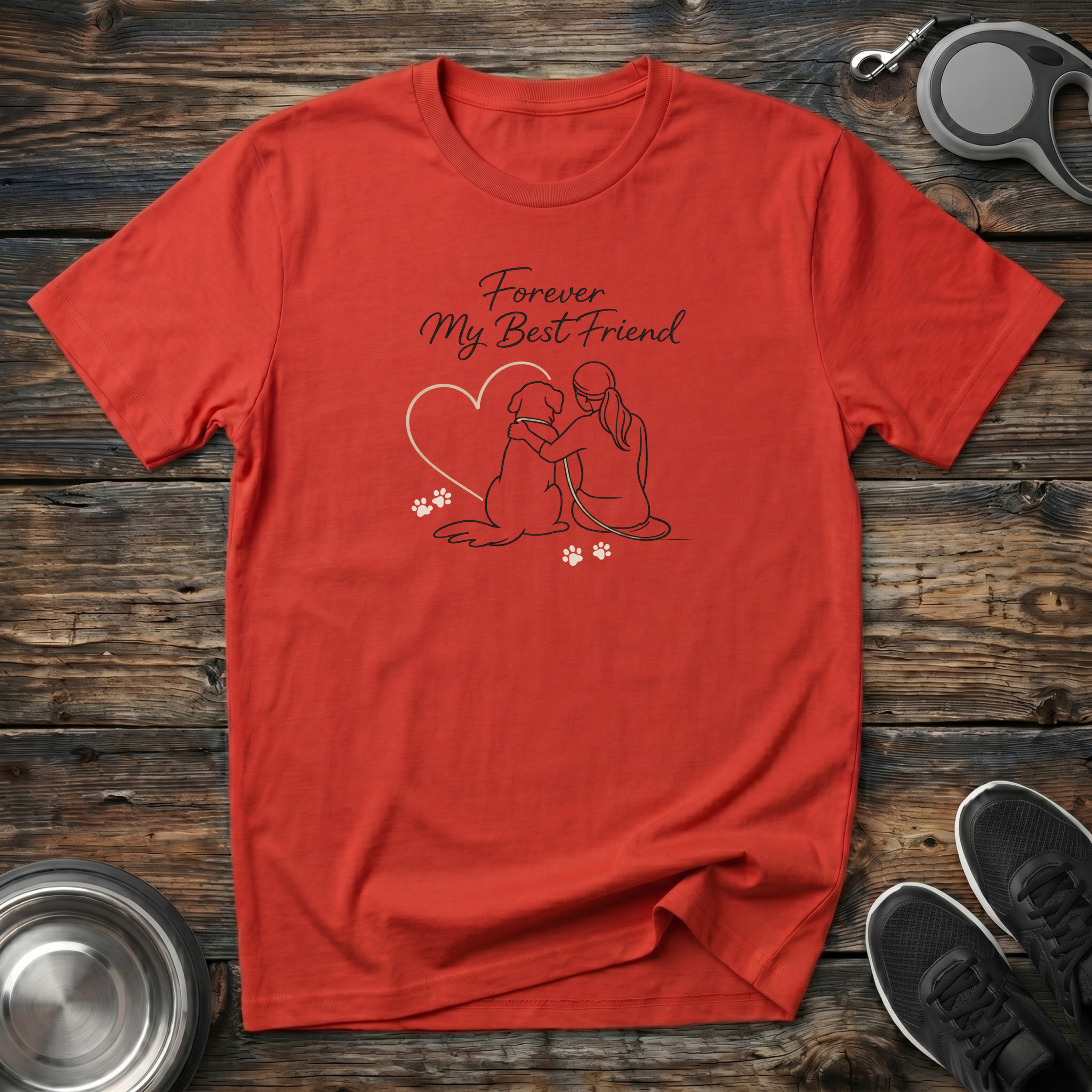 Forever My Best Friend T-Shirt | Elegant Dog Lover Tee | Dog Mom Emotional Gift