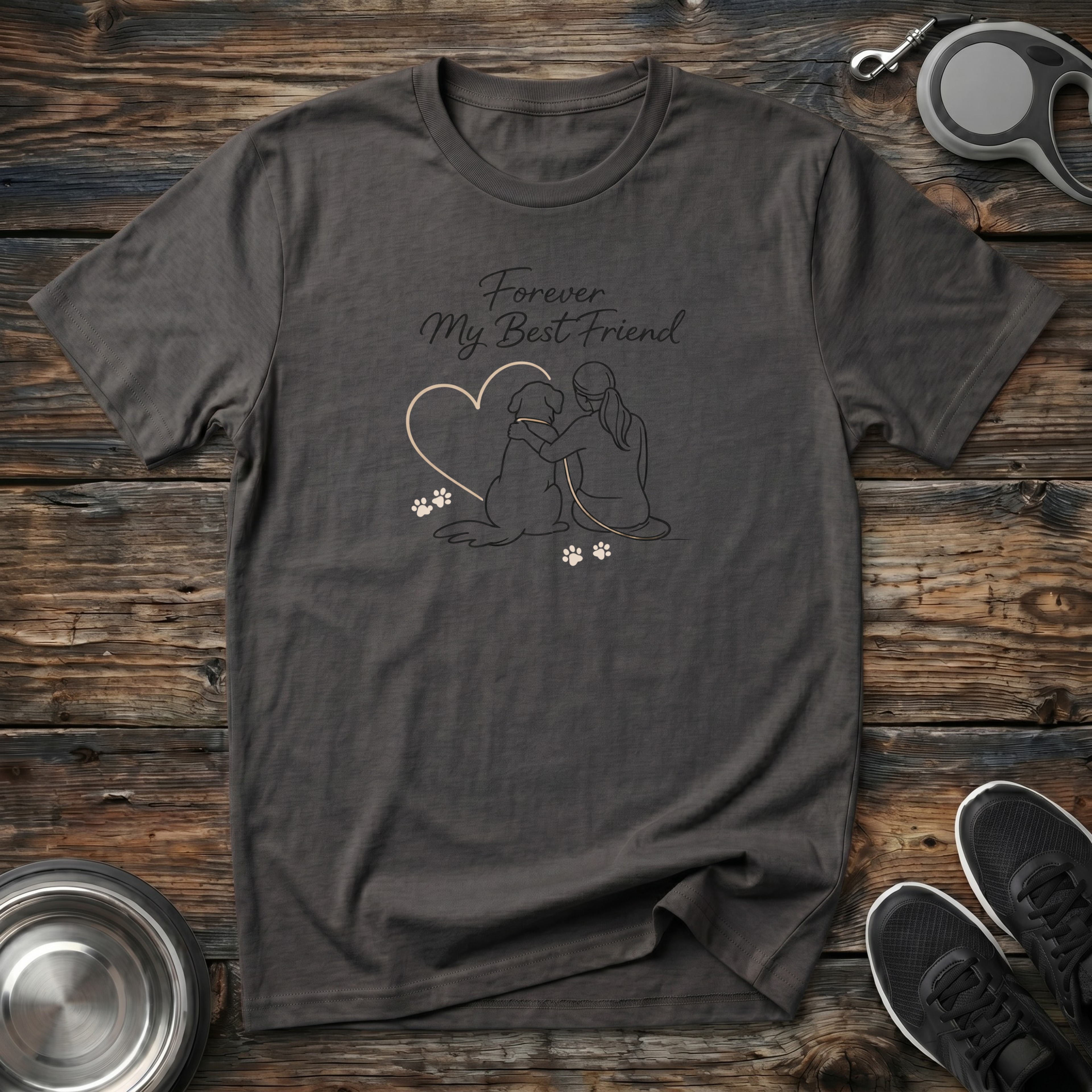 Forever My Best Friend T-Shirt | Elegant Dog Lover Tee | Dog Mom Emotional Gift