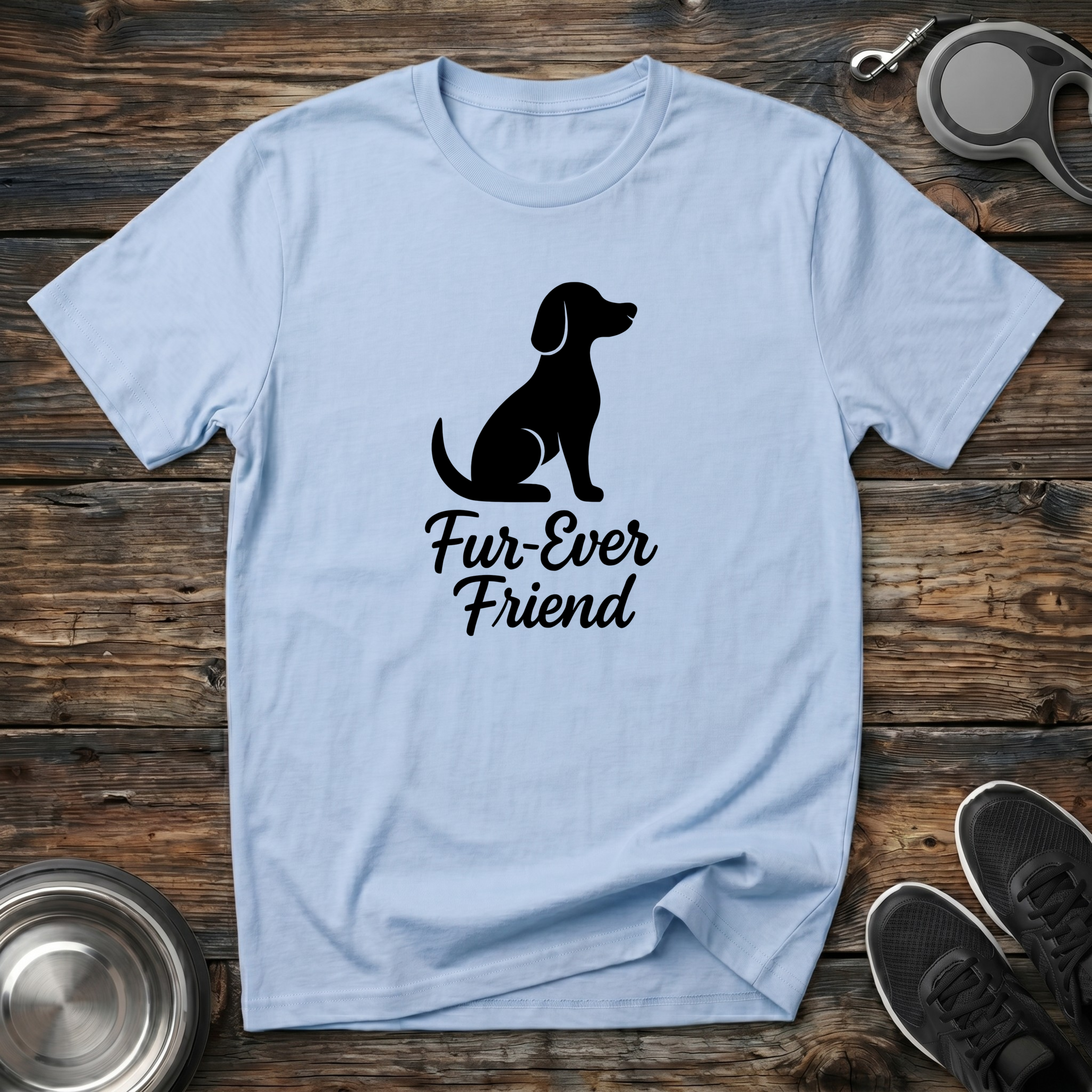 Fur-Ever Friend Dog Silhouette T-Shirt – Classic Graphic Tee for Dog Lovers & Pet Parents