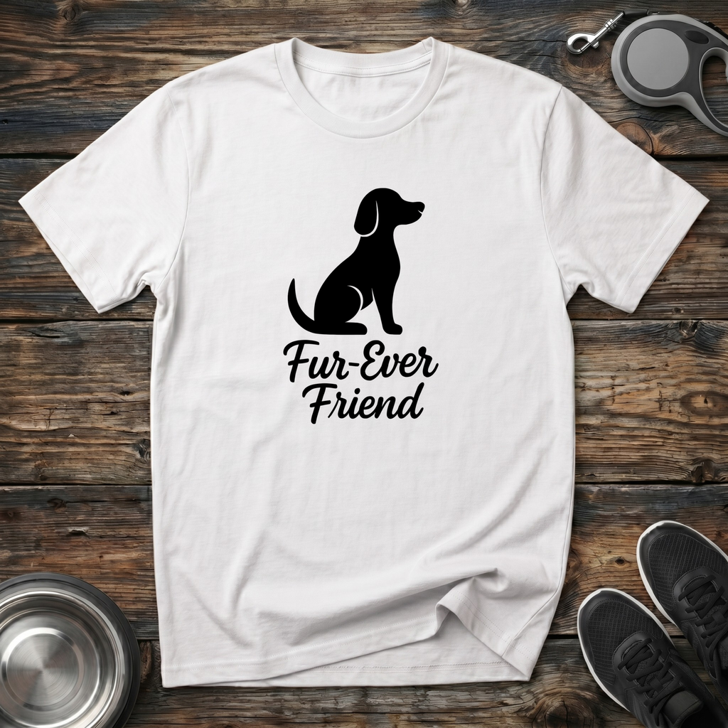 Fur-Ever Friend Dog Silhouette T-Shirt – Classic Graphic Tee for Dog Lovers & Pet Parents