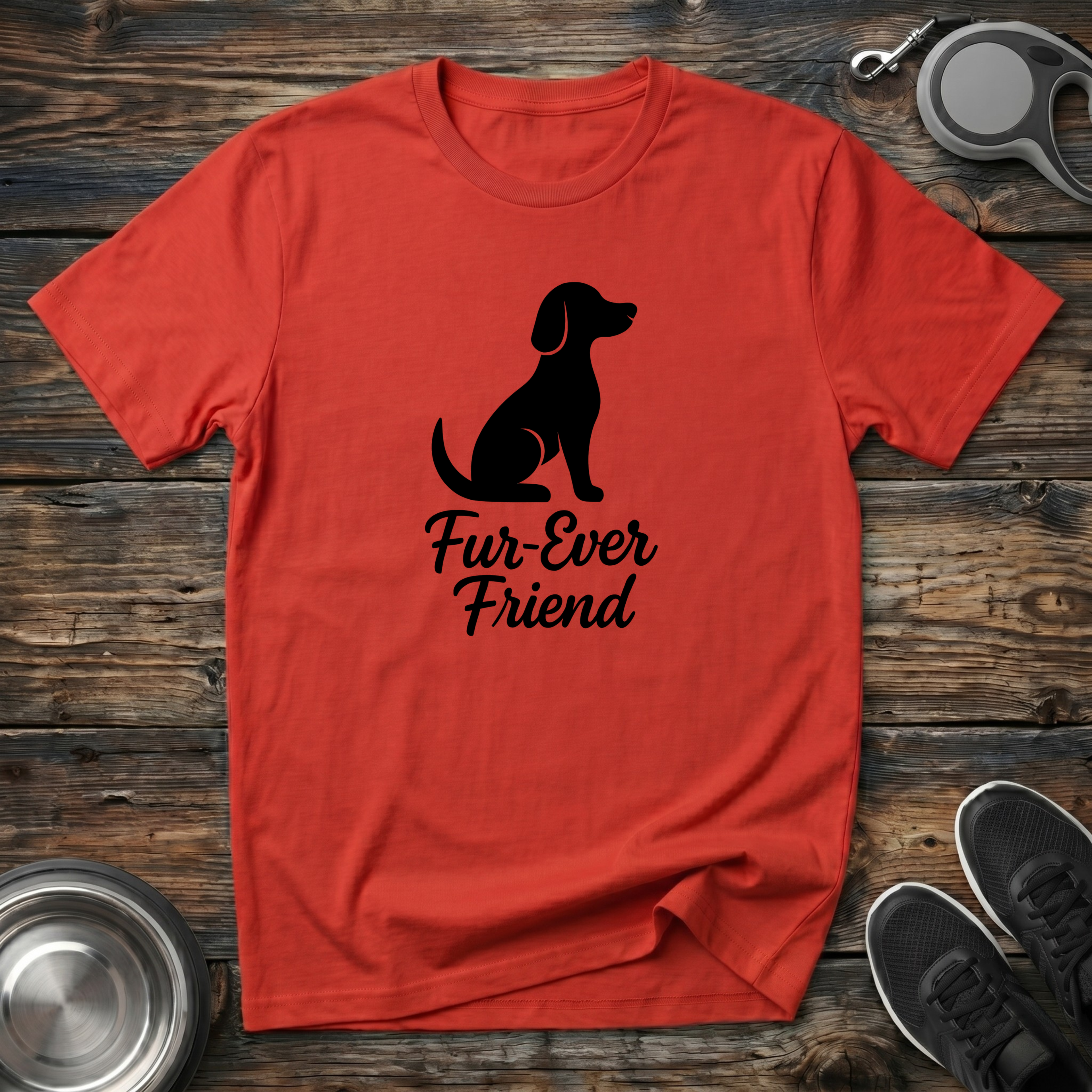 Fur-Ever Friend Dog Silhouette T-Shirt – Classic Graphic Tee for Dog Lovers & Pet Parents