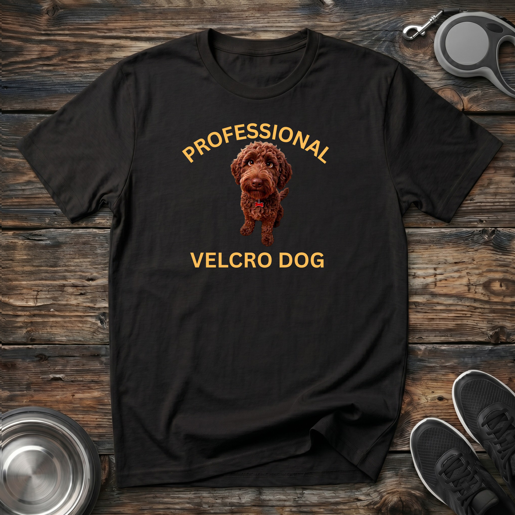 Professional Velcro Dog T-Shirt | Funny Doodle Owner Tee | Doodle Mom Dad Gift
