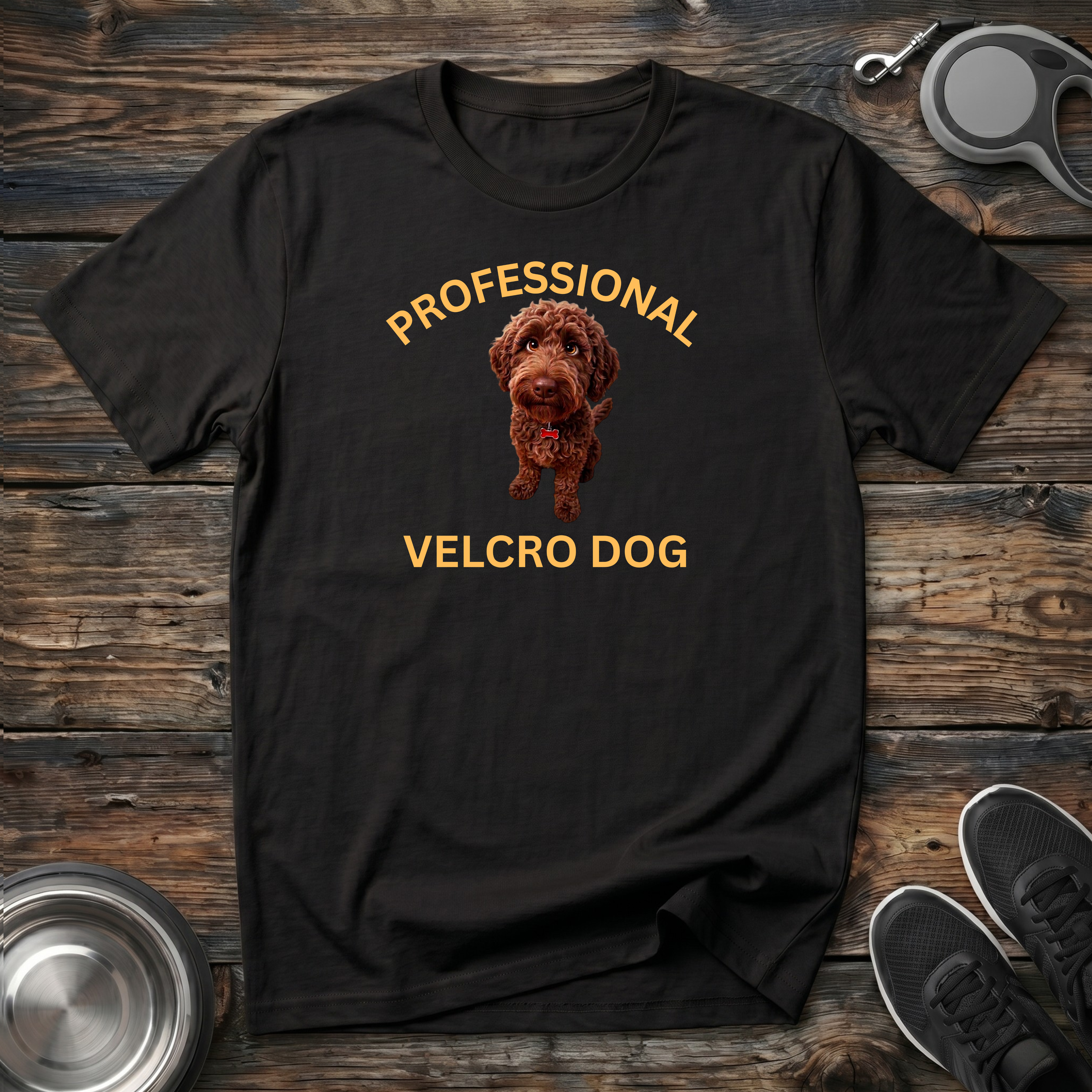 Professional Velcro Dog T-Shirt | Funny Doodle Owner Tee | Doodle Mom Dad Gift
