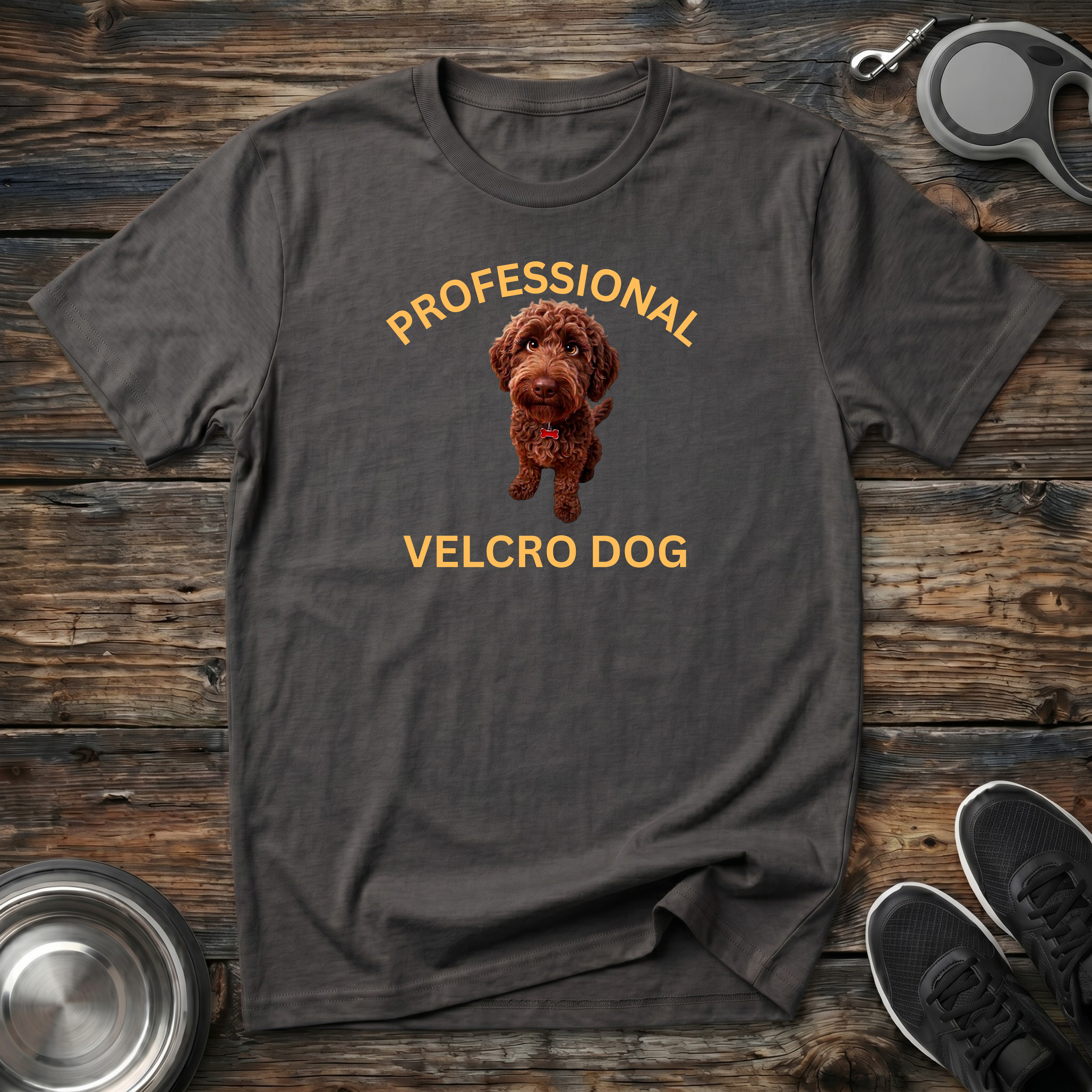 Professional Velcro Dog T-Shirt | Funny Doodle Owner Tee | Doodle Mom Dad Gift