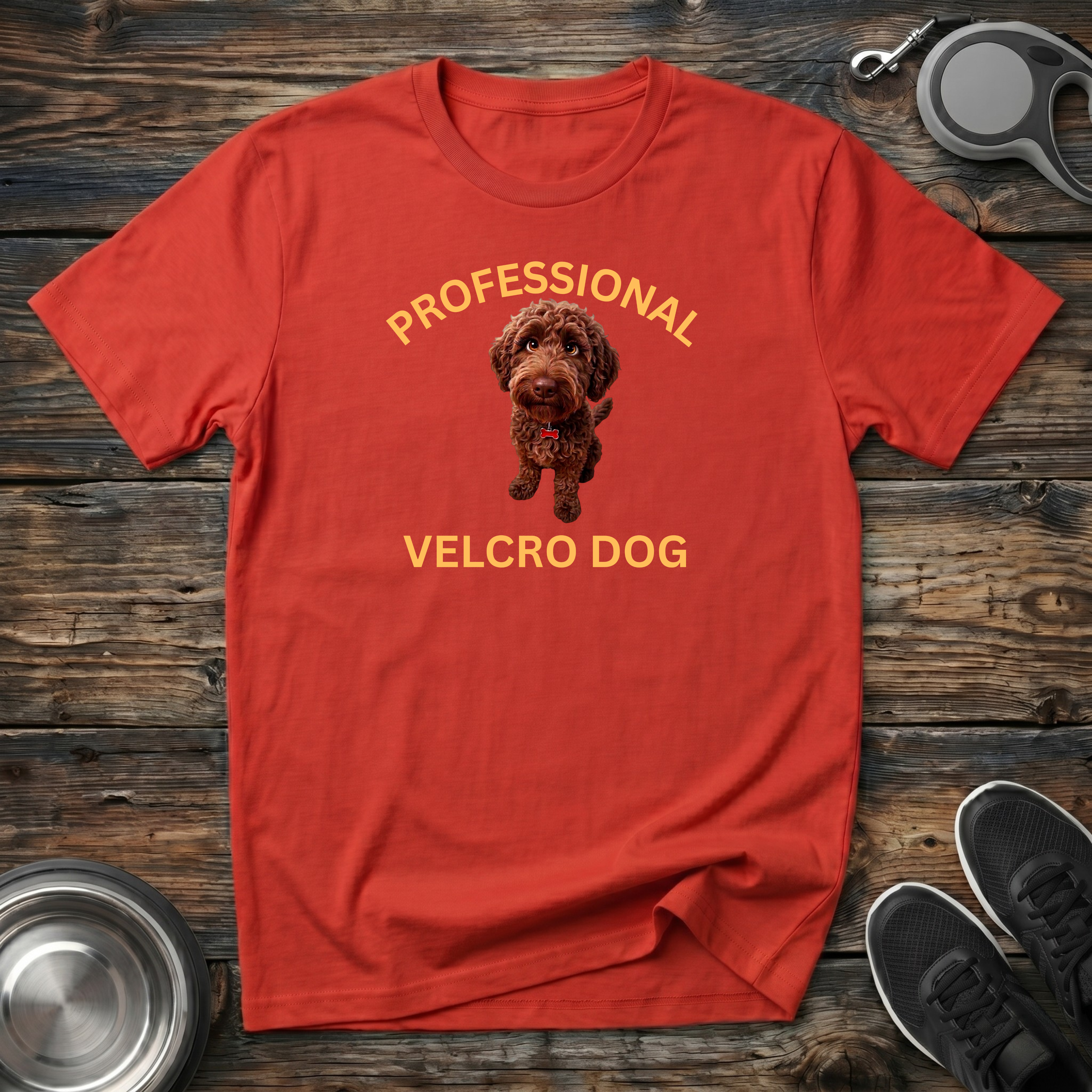 Professional Velcro Dog T-Shirt | Funny Doodle Owner Tee | Doodle Mom Dad Gift
