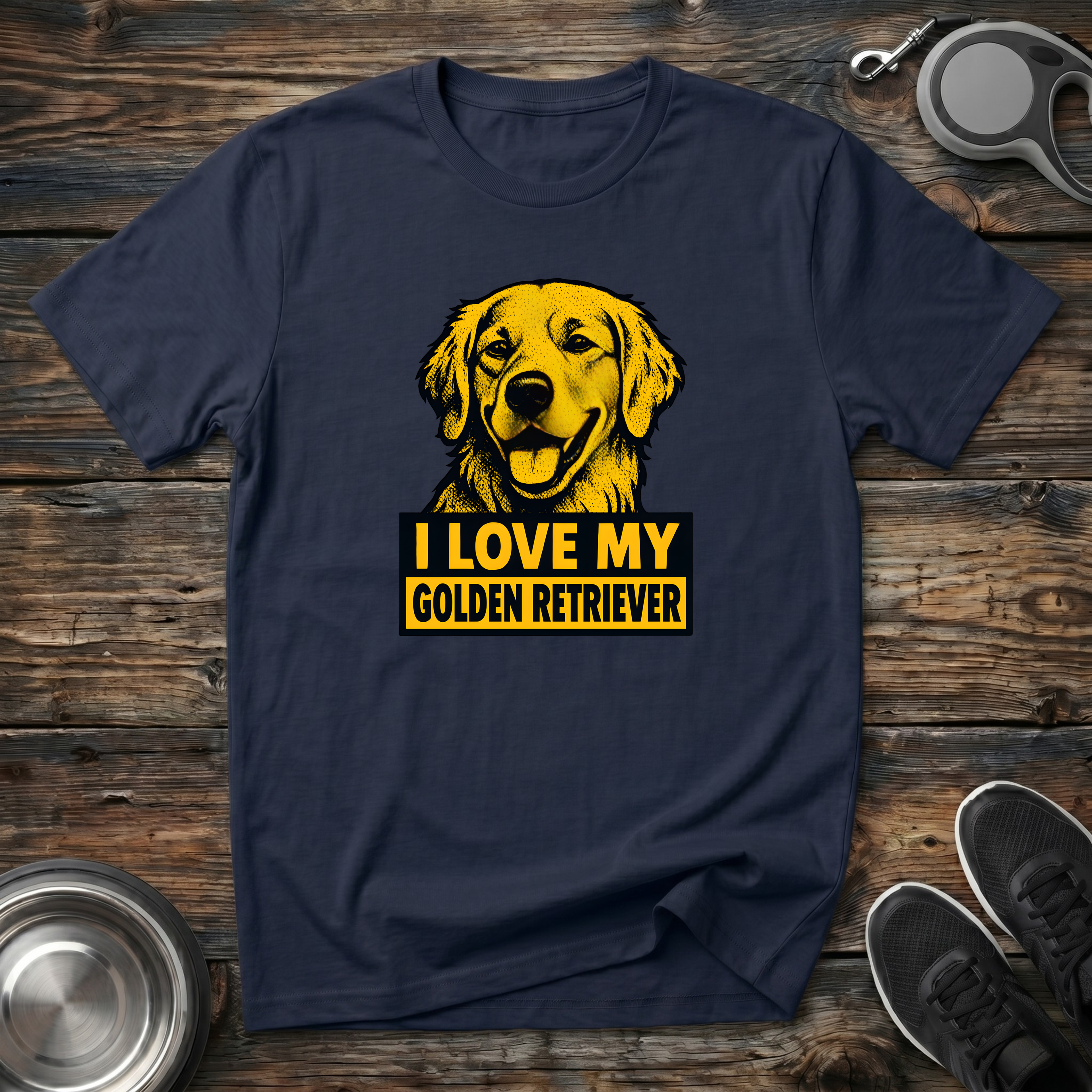 I Love My Golden Retriever T-Shirt | Funny Golden Retriever Lover Tee | Golden Mom Gift