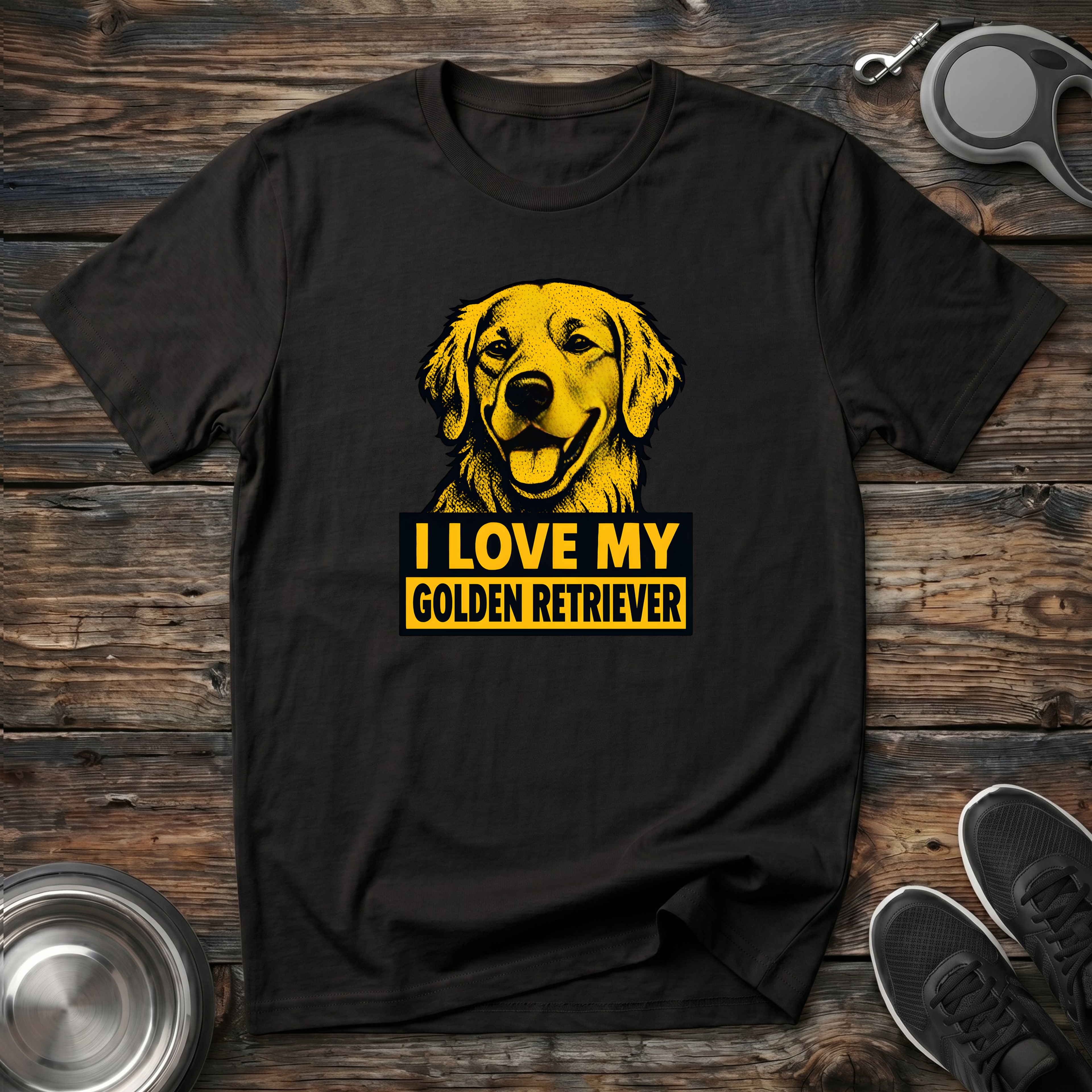 I Love My Golden Retriever T-Shirt | Funny Golden Retriever Lover Tee | Golden Mom Gift