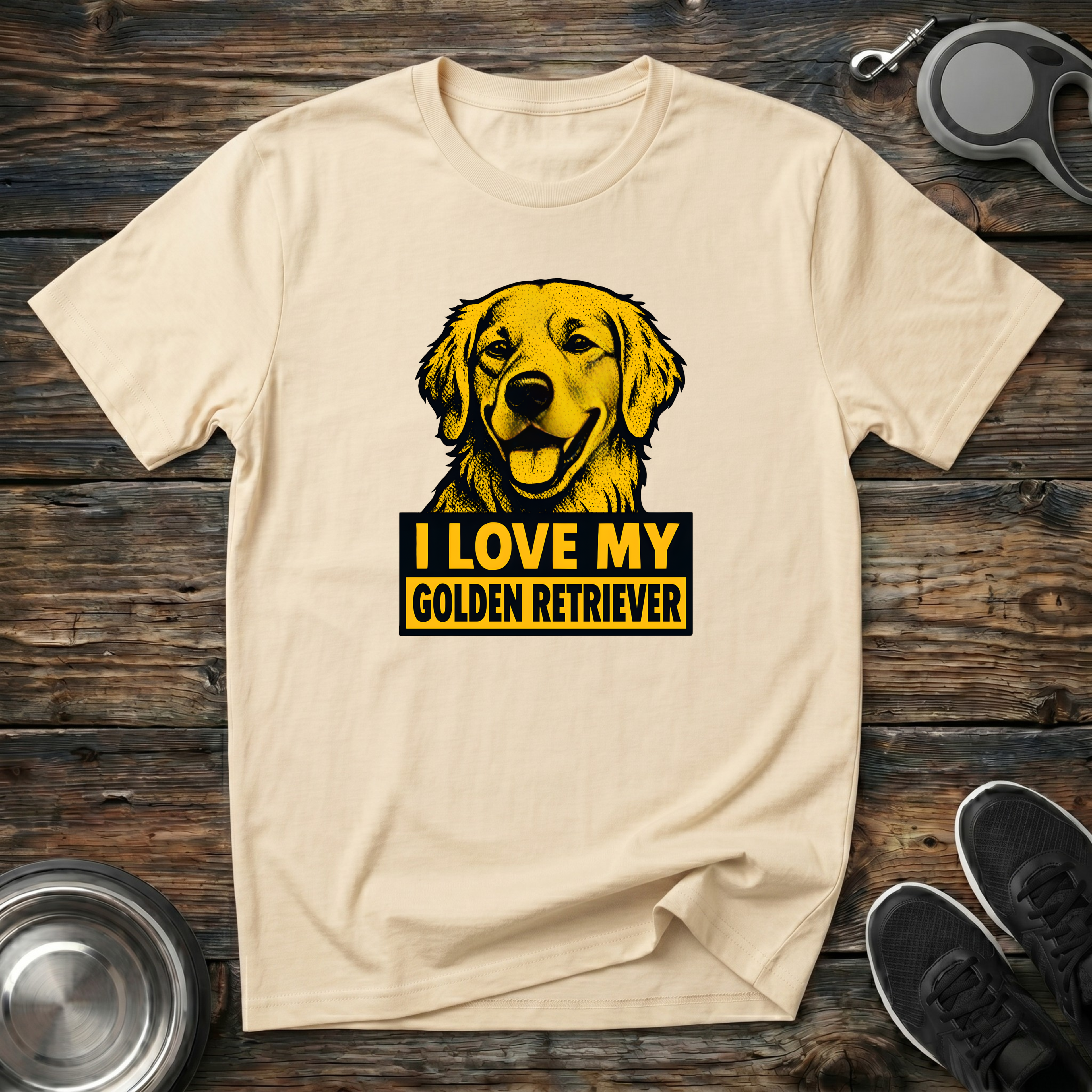 I Love My Golden Retriever T-Shirt | Funny Golden Retriever Lover Tee | Golden Mom Gift