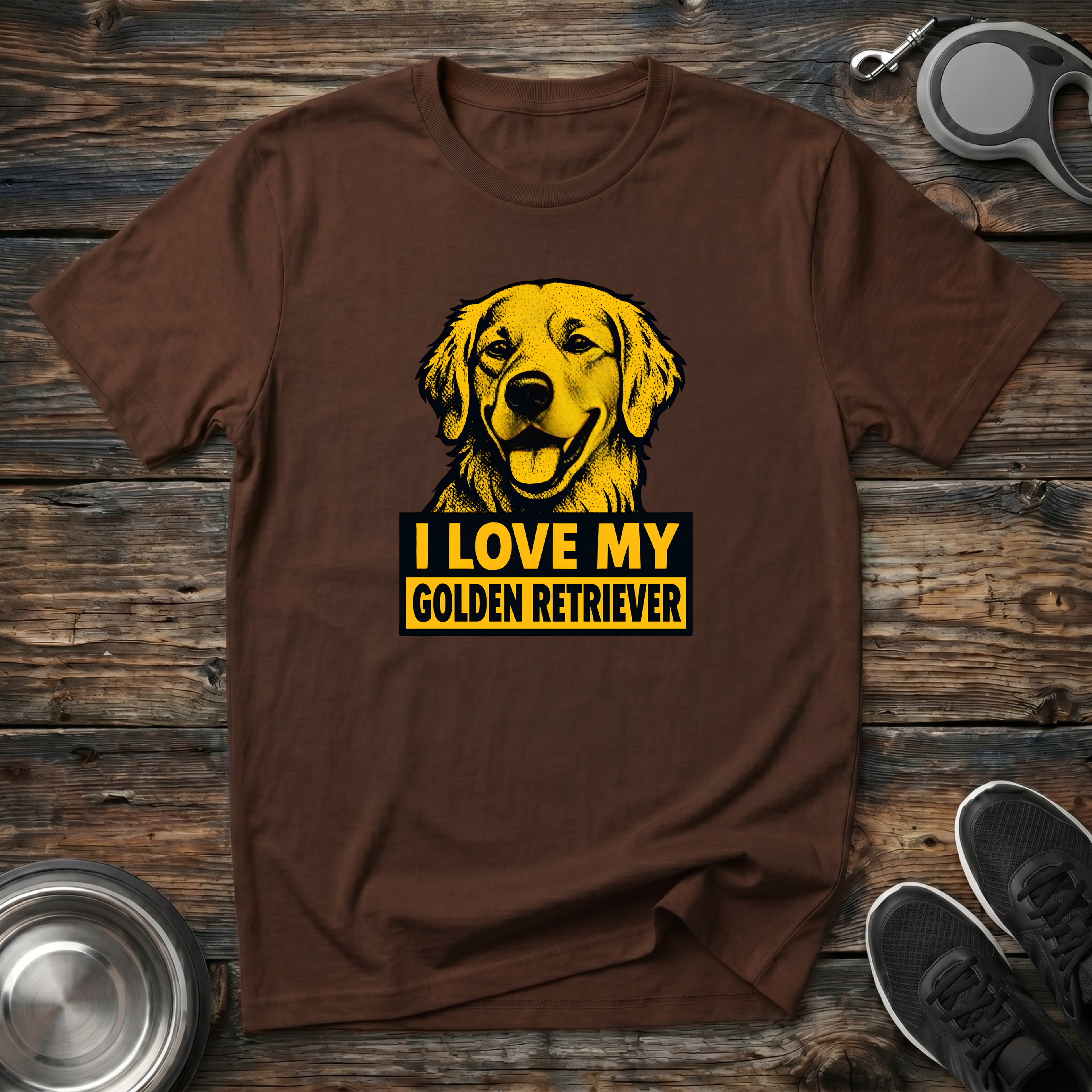 I Love My Golden Retriever T-Shirt | Funny Golden Retriever Lover Tee | Golden Mom Gift