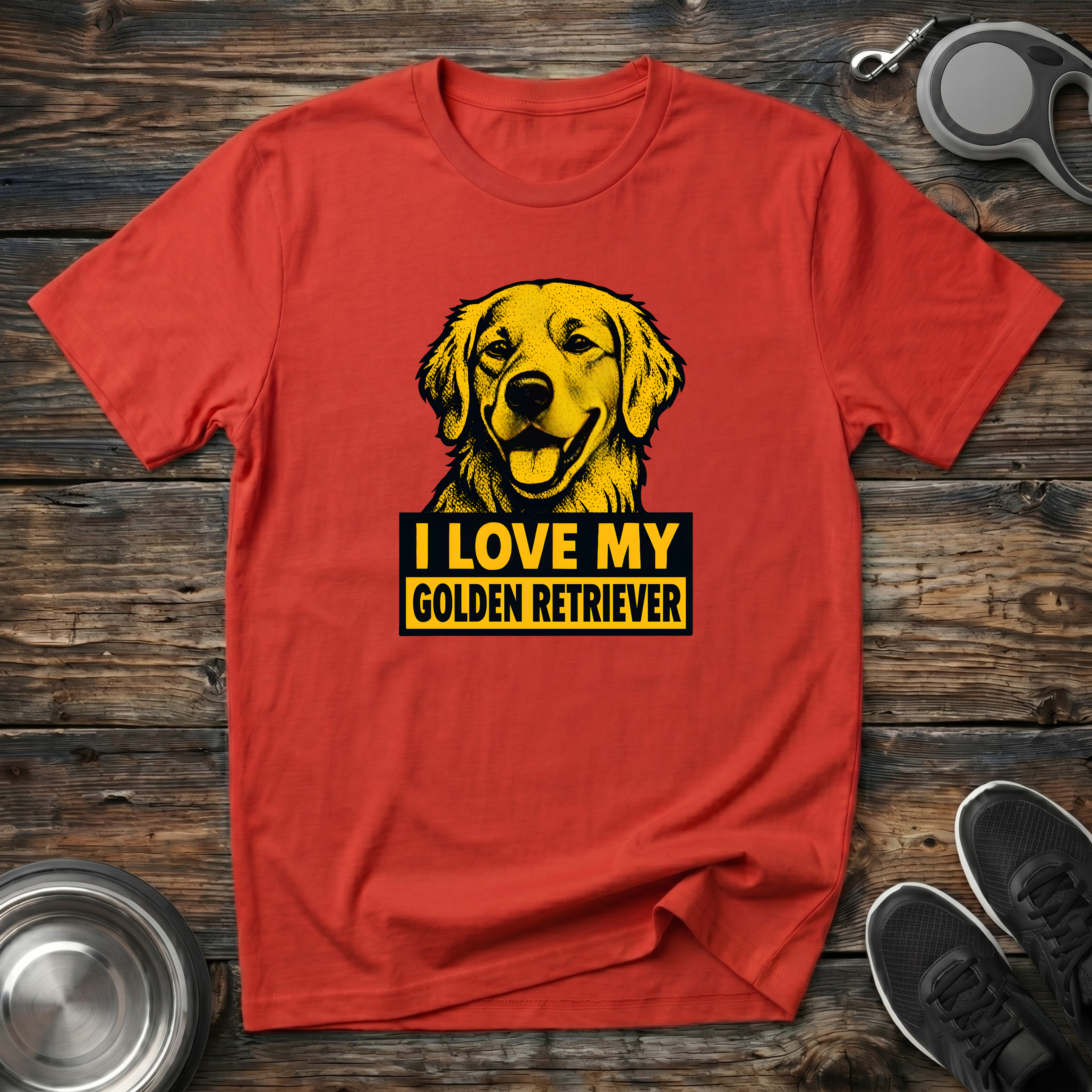 I Love My Golden Retriever T-Shirt | Funny Golden Retriever Lover Tee | Golden Mom Gift