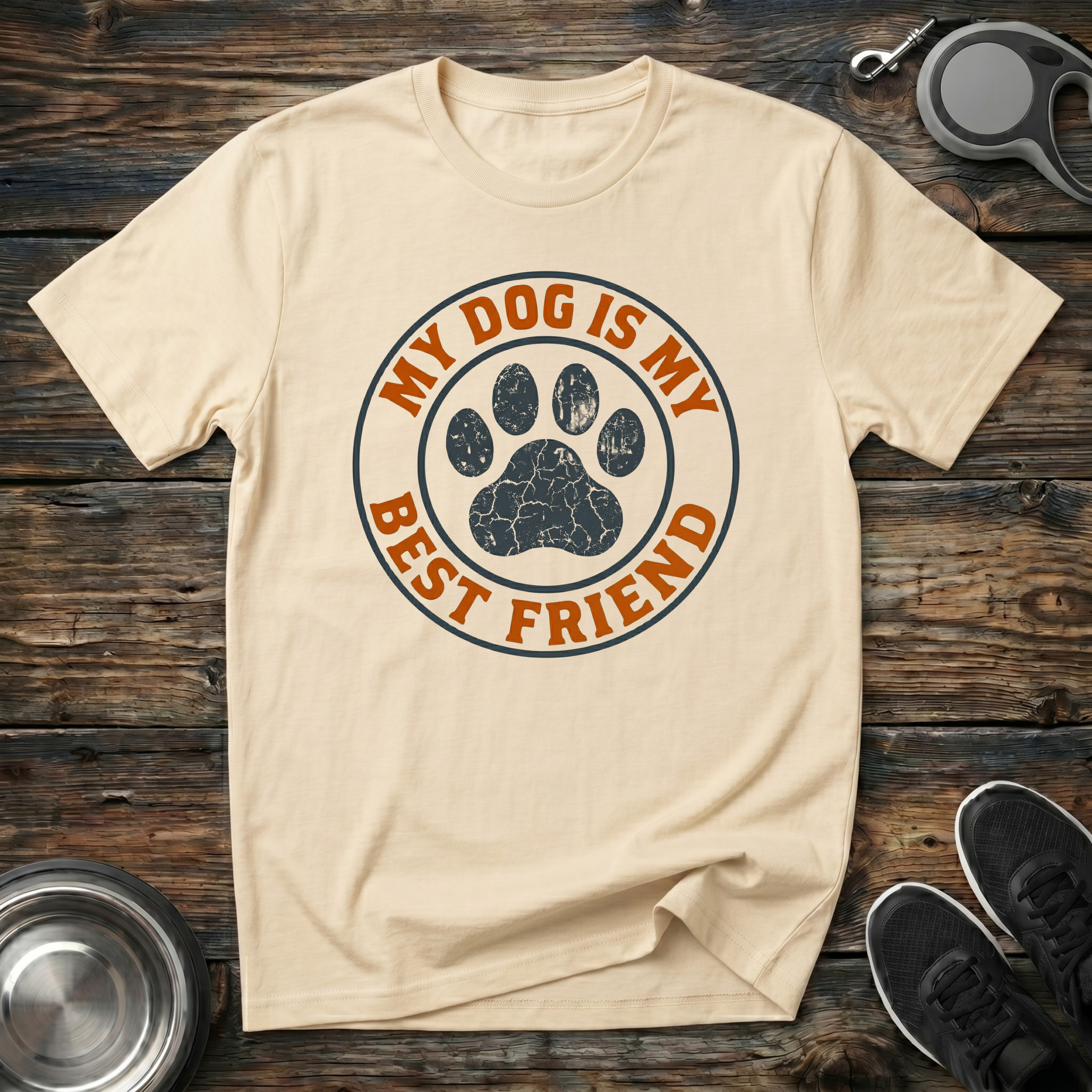 My Dog is My Best Friend T-Shirt | Funny Dog Lover Tee | Dog Mom Dad Best Friend Gift