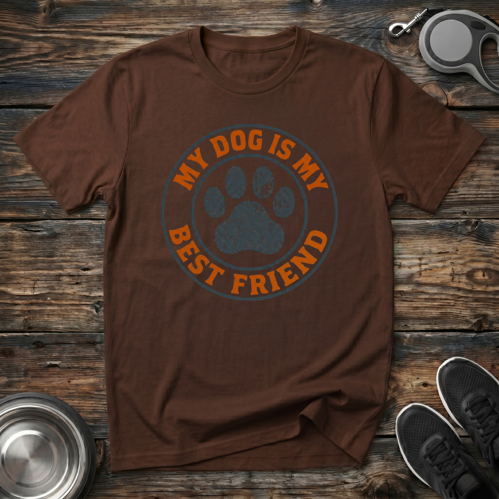 My Dog is My Best Friend T-Shirt | Funny Dog Lover Tee | Dog Mom Dad Best Friend Gift