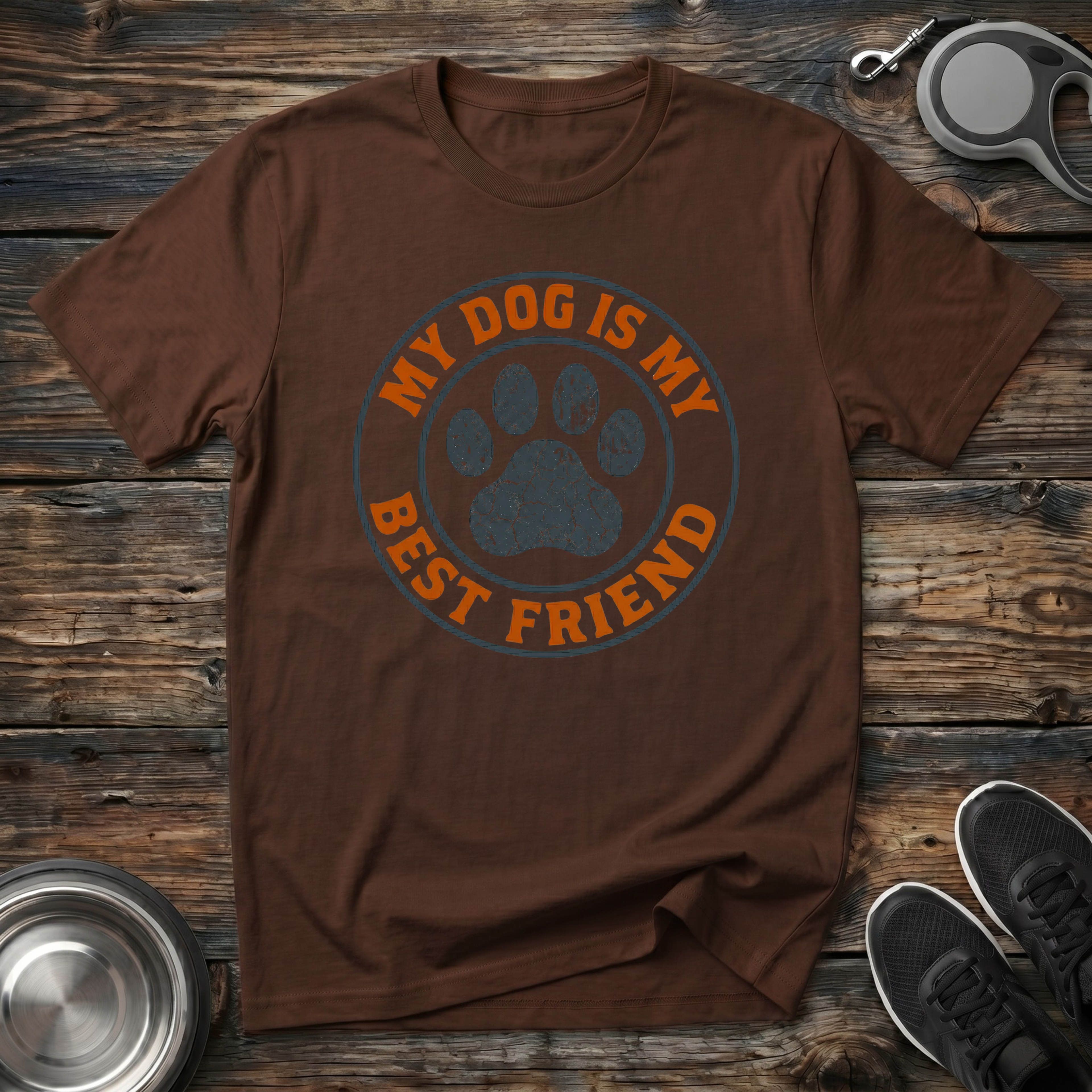 My Dog is My Best Friend T-Shirt | Funny Dog Lover Tee | Dog Mom Dad Best Friend Gift