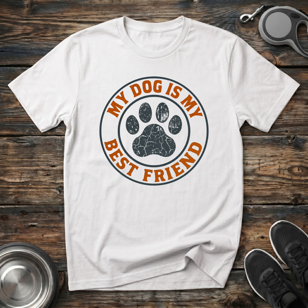 My Dog is My Best Friend T-Shirt | Funny Dog Lover Tee | Dog Mom Dad Best Friend Gift