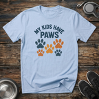 My Kids Have Paws Funny Dog Mom T-Shirt – Colorful Paw Print Graphic Tee for Pet Parents & Fur Baby Lovers
