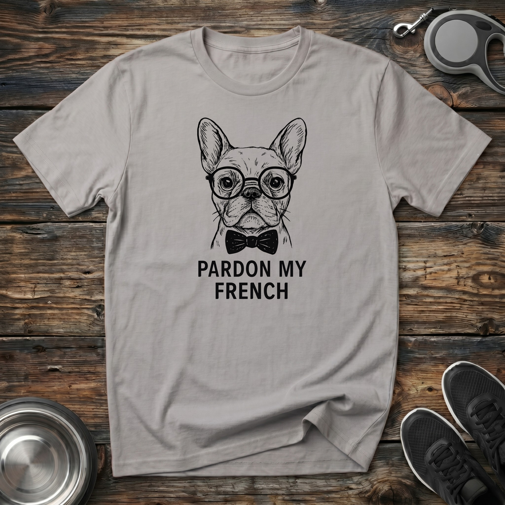 Pardon My French Bulldog Funny T-Shirt – Dapper French Bulldog Graphic Tee for Frenchie Lovers & Dog Moms