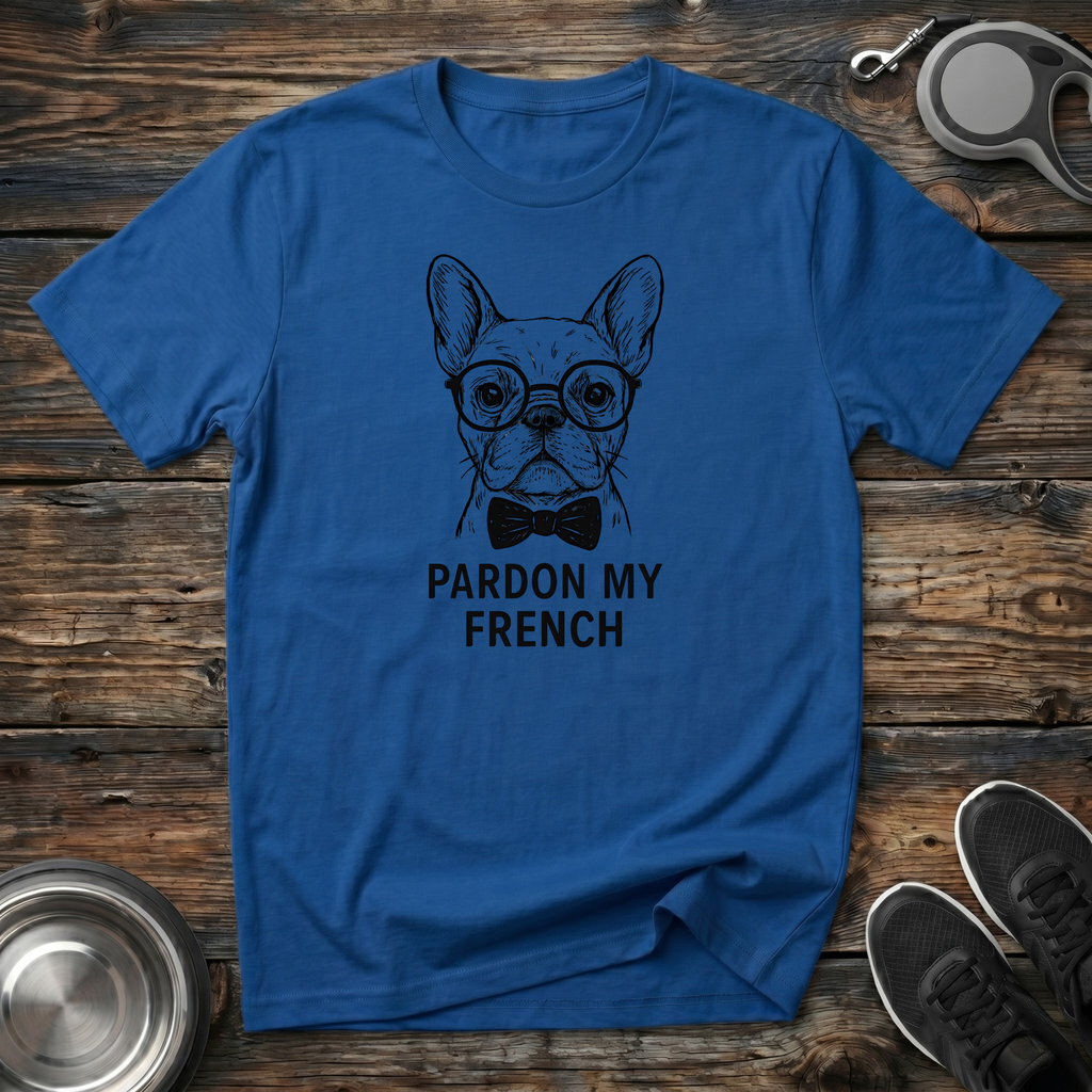 Pardon My French Bulldog Funny T-Shirt – Dapper French Bulldog Graphic Tee for Frenchie Lovers & Dog Moms