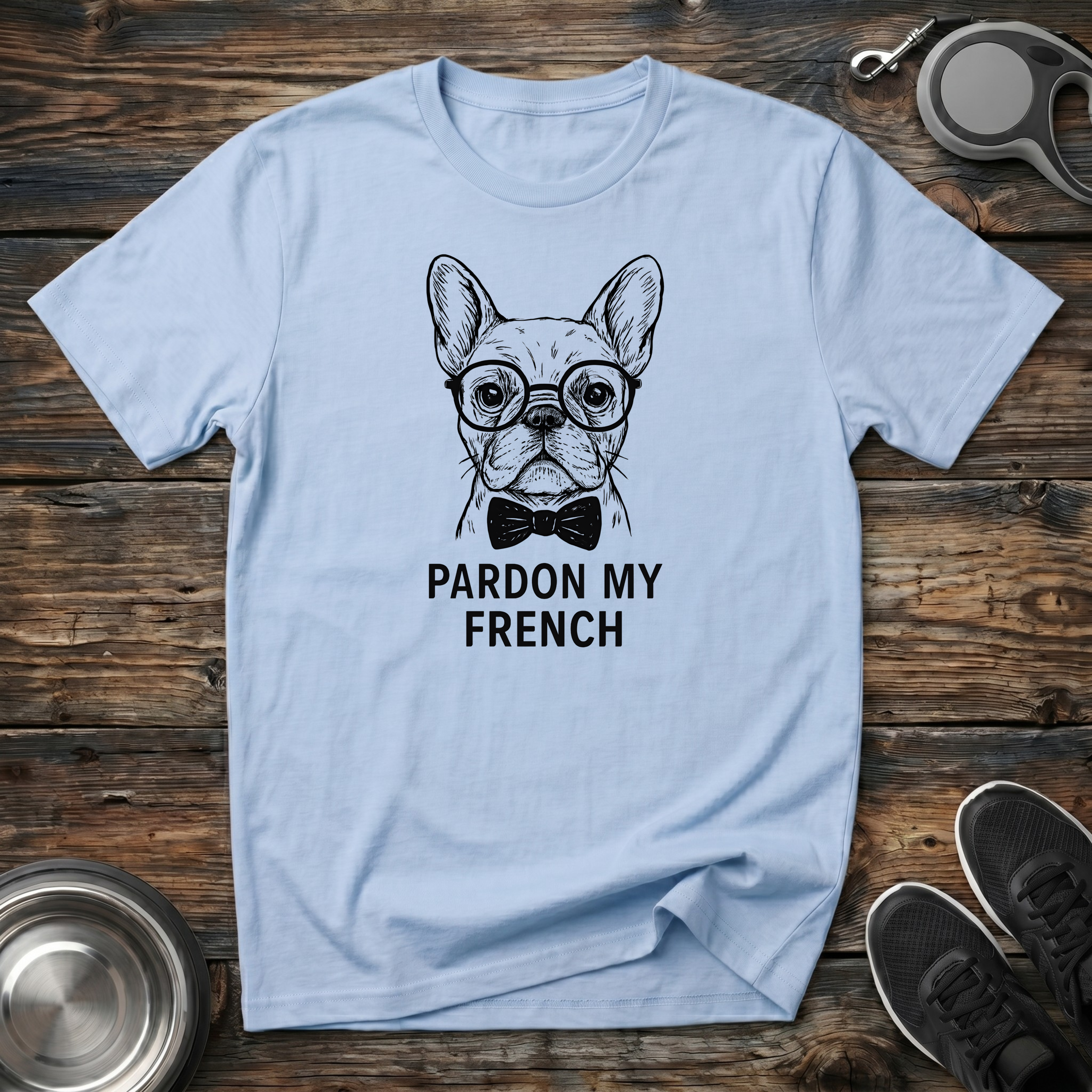 Pardon My French Bulldog Funny T-Shirt – Dapper French Bulldog Graphic Tee for Frenchie Lovers & Dog Moms